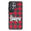 University of Nebraska Huskers Plaid MagSafe Compatible Phone Case for Samsung Galaxy