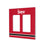 University of Nebraska Huskers Stripe Hidden-Screw Light Switch Plate