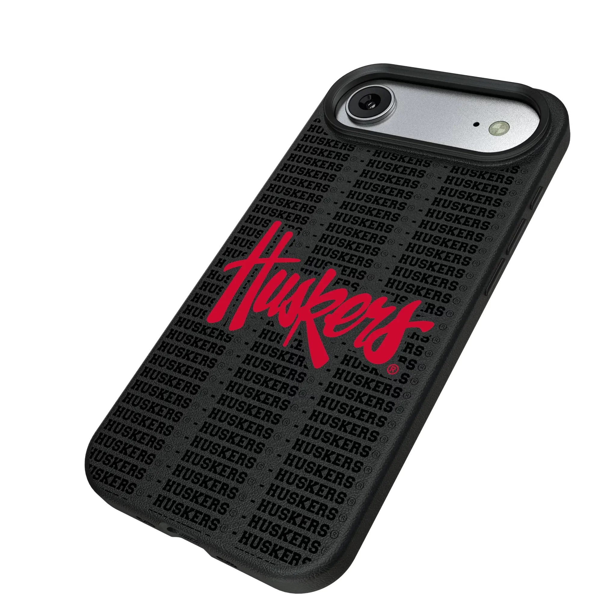 University of Nebraska Huskers Text Backdrop MagSafe Compatible Phone Case for Apple iPhone