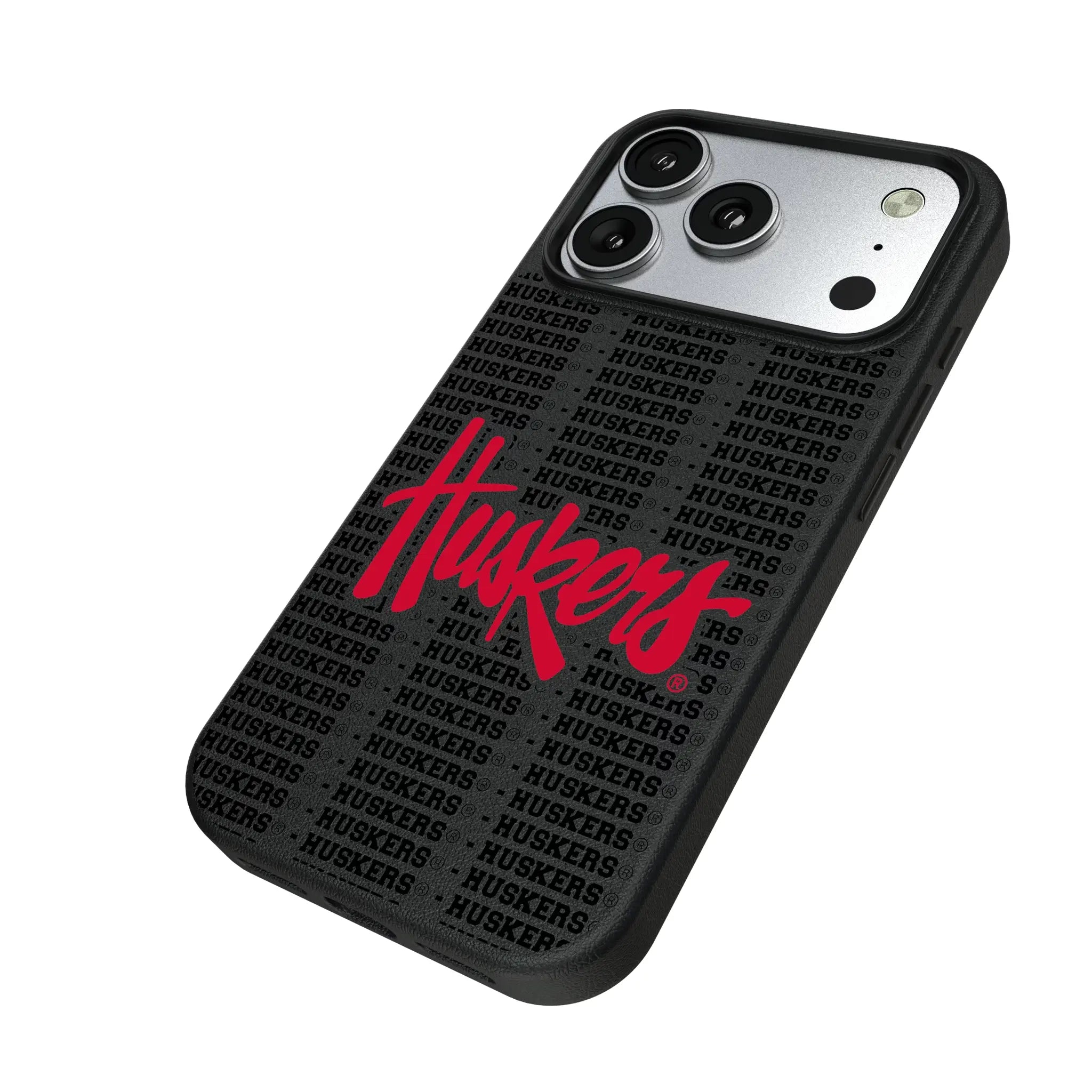University of Nebraska Huskers Text Backdrop MagSafe Compatible Phone Case for Apple iPhone