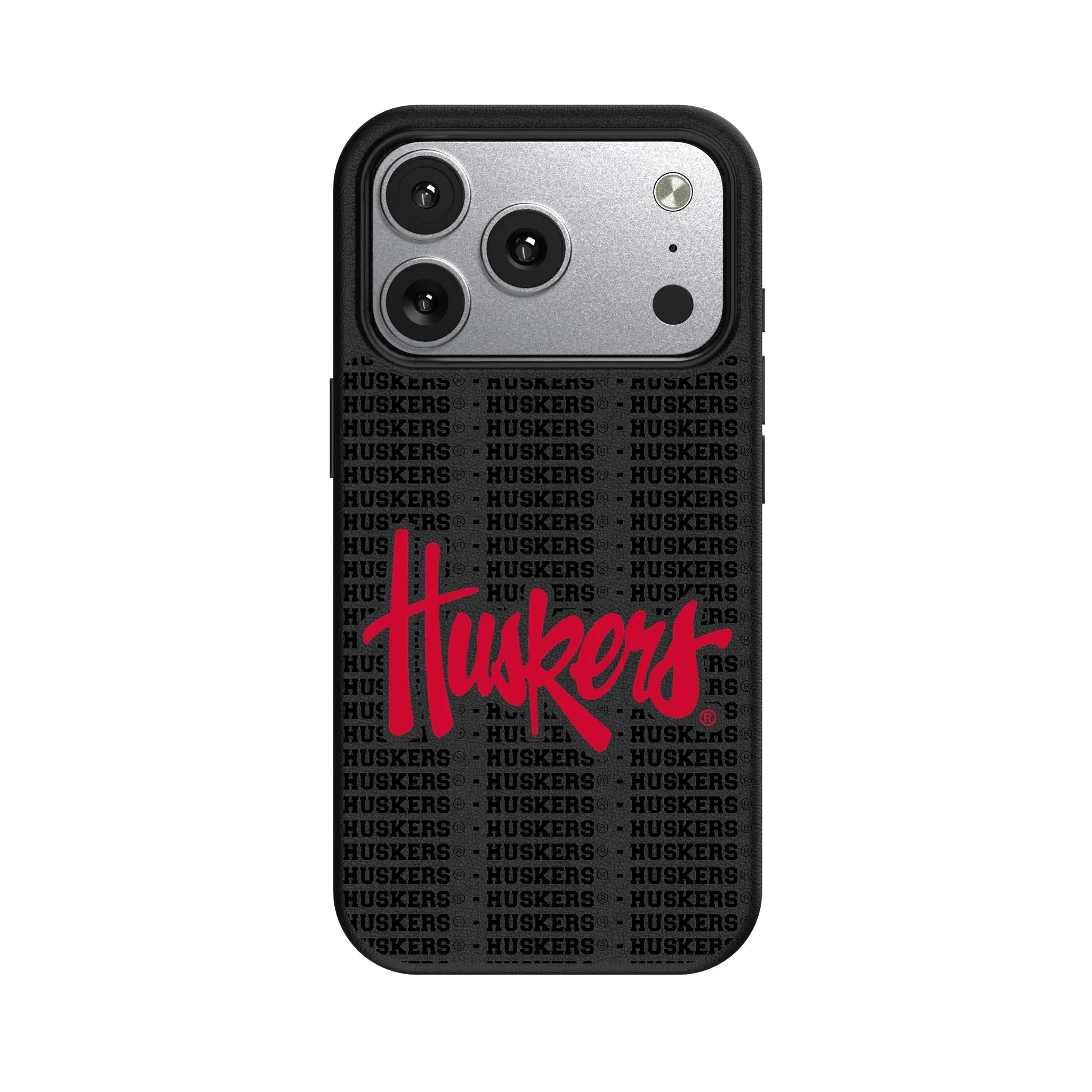 University of Nebraska Huskers Text Backdrop MagSafe Compatible Phone Case for Apple iPhone