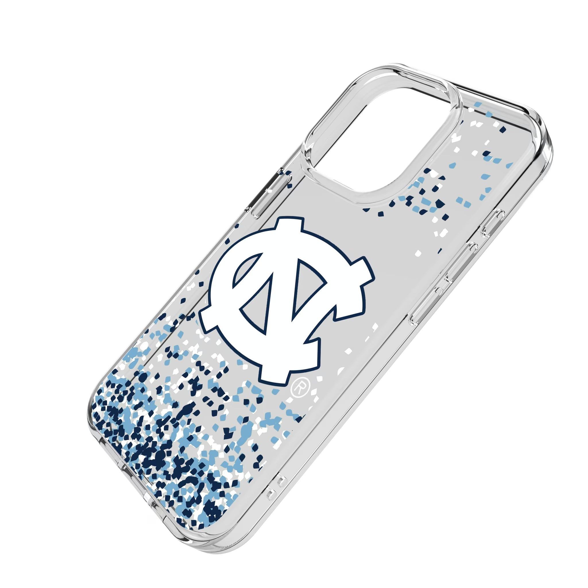 University of North Carolina Tar Heels Confetti Clear Phone Case for Apple iPhone