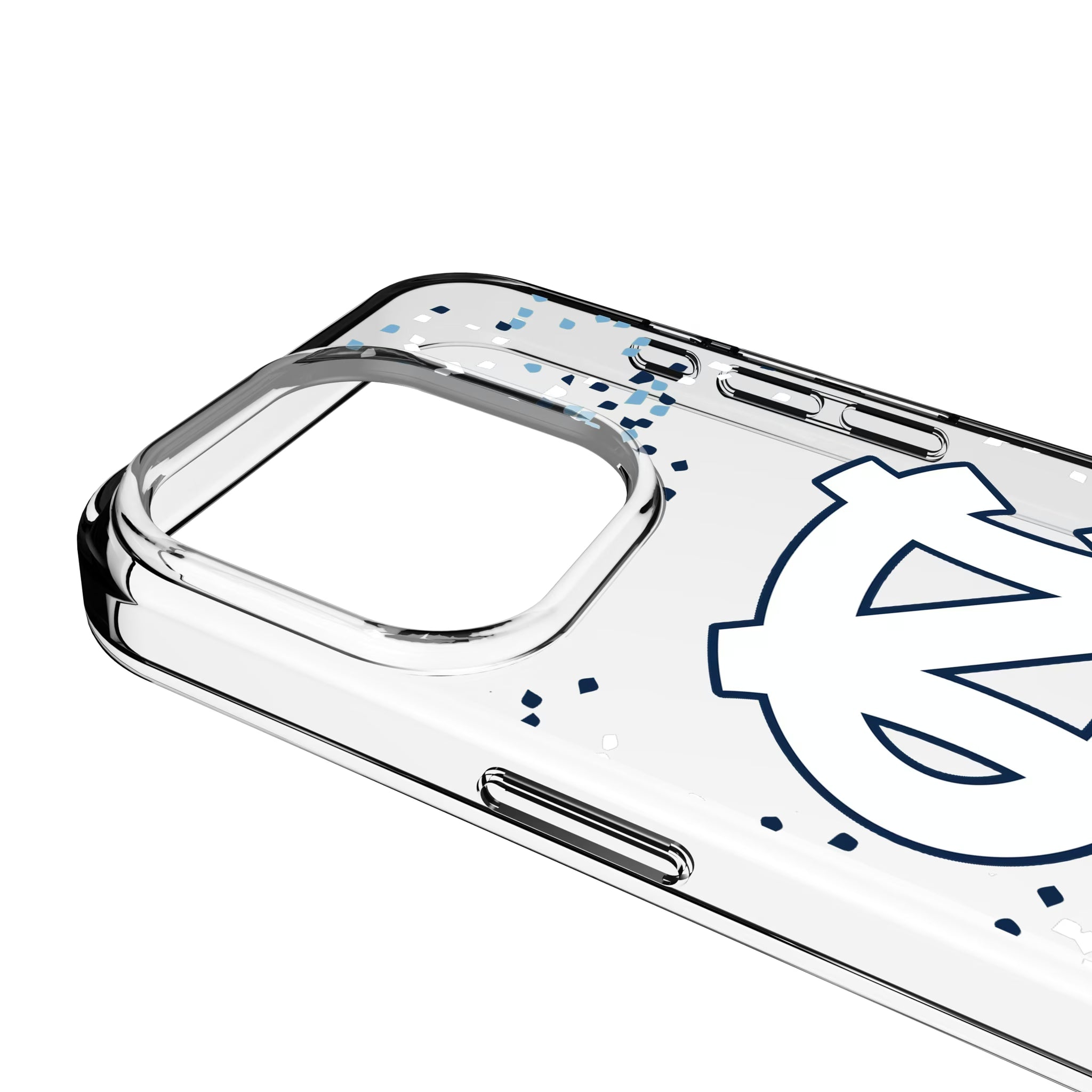 University of North Carolina Tar Heels Confetti Clear Phone Case for Apple iPhone