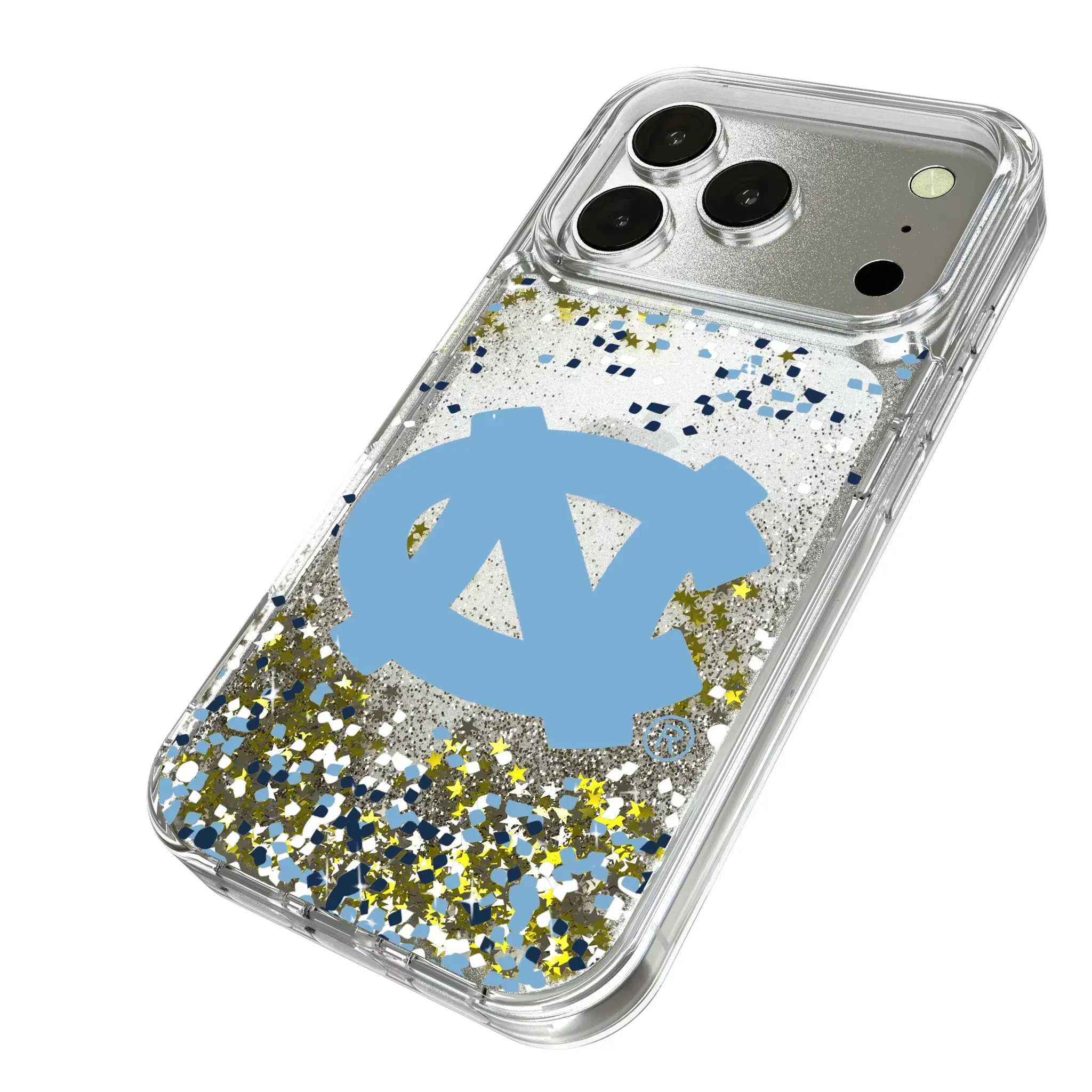 University of North Carolina Tar Heels Confetti Glitter Phone Case