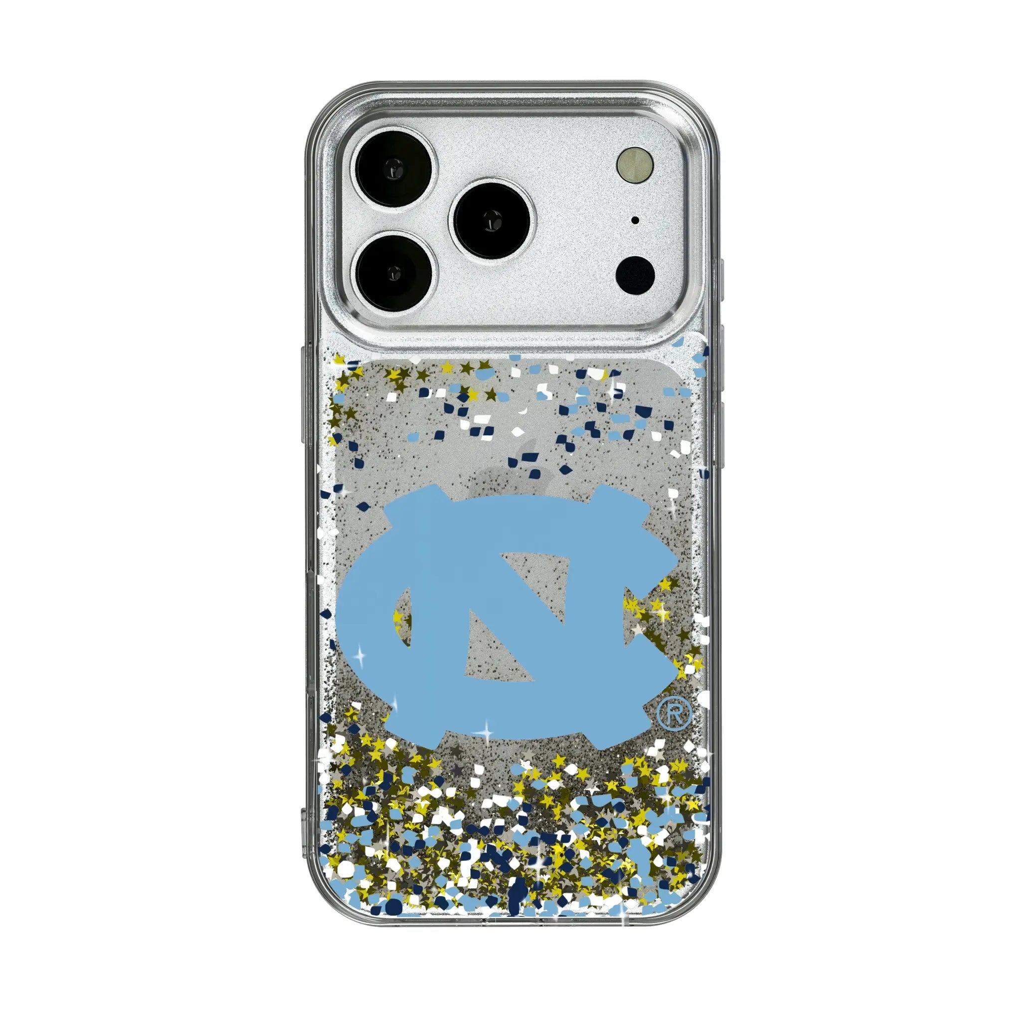 University of North Carolina Tar Heels Confetti Glitter Phone Case