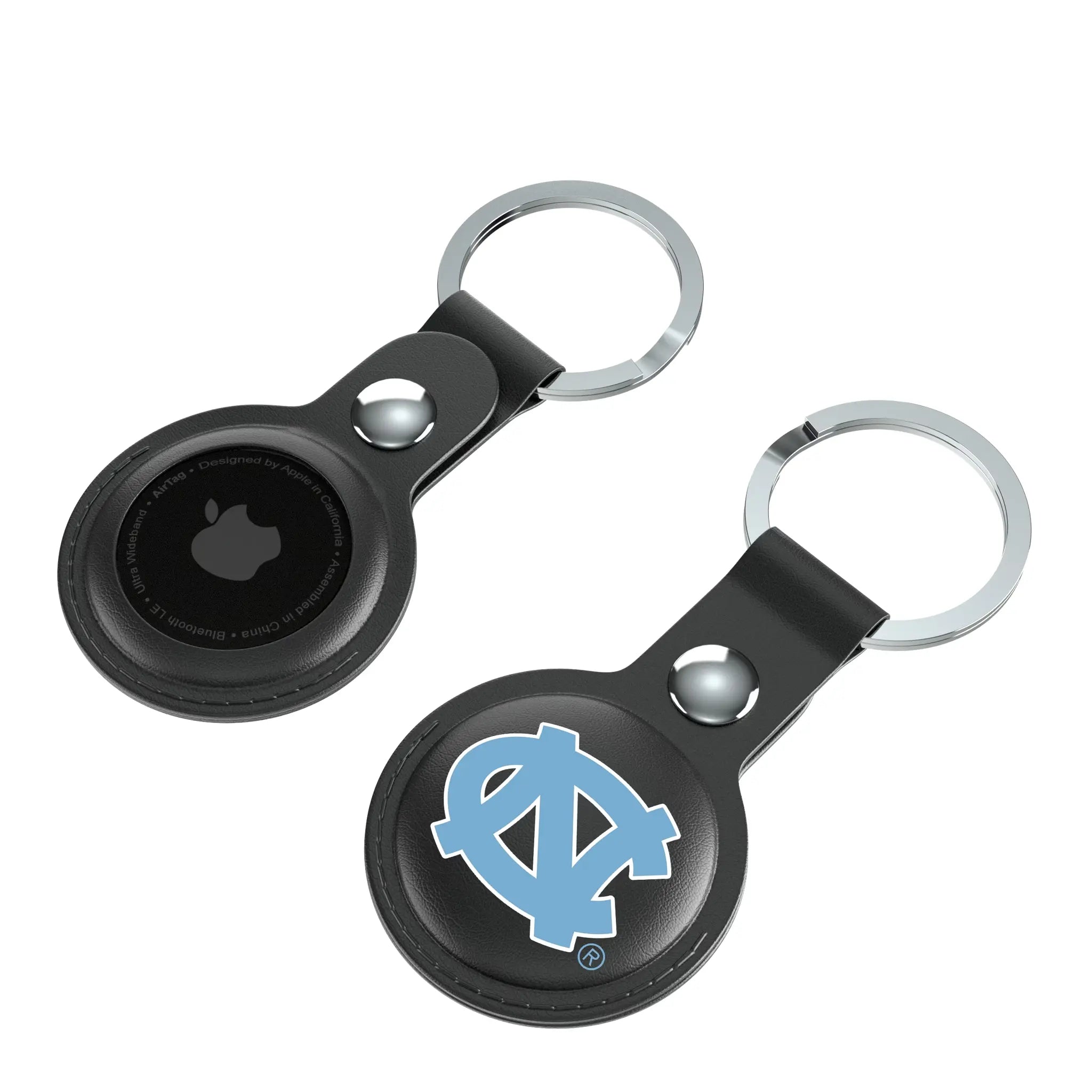 University of North Carolina Tar Heels Insignia Black Airtag Holder 2-Pack