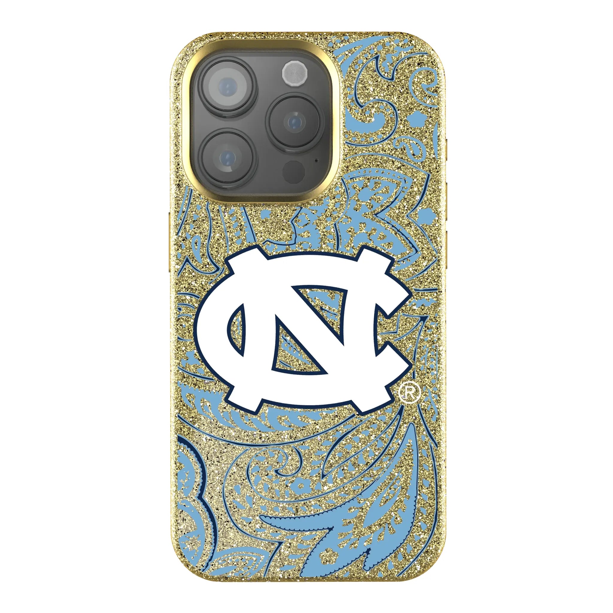 University of North Carolina Tar Heels Paisley Bling Phone Case