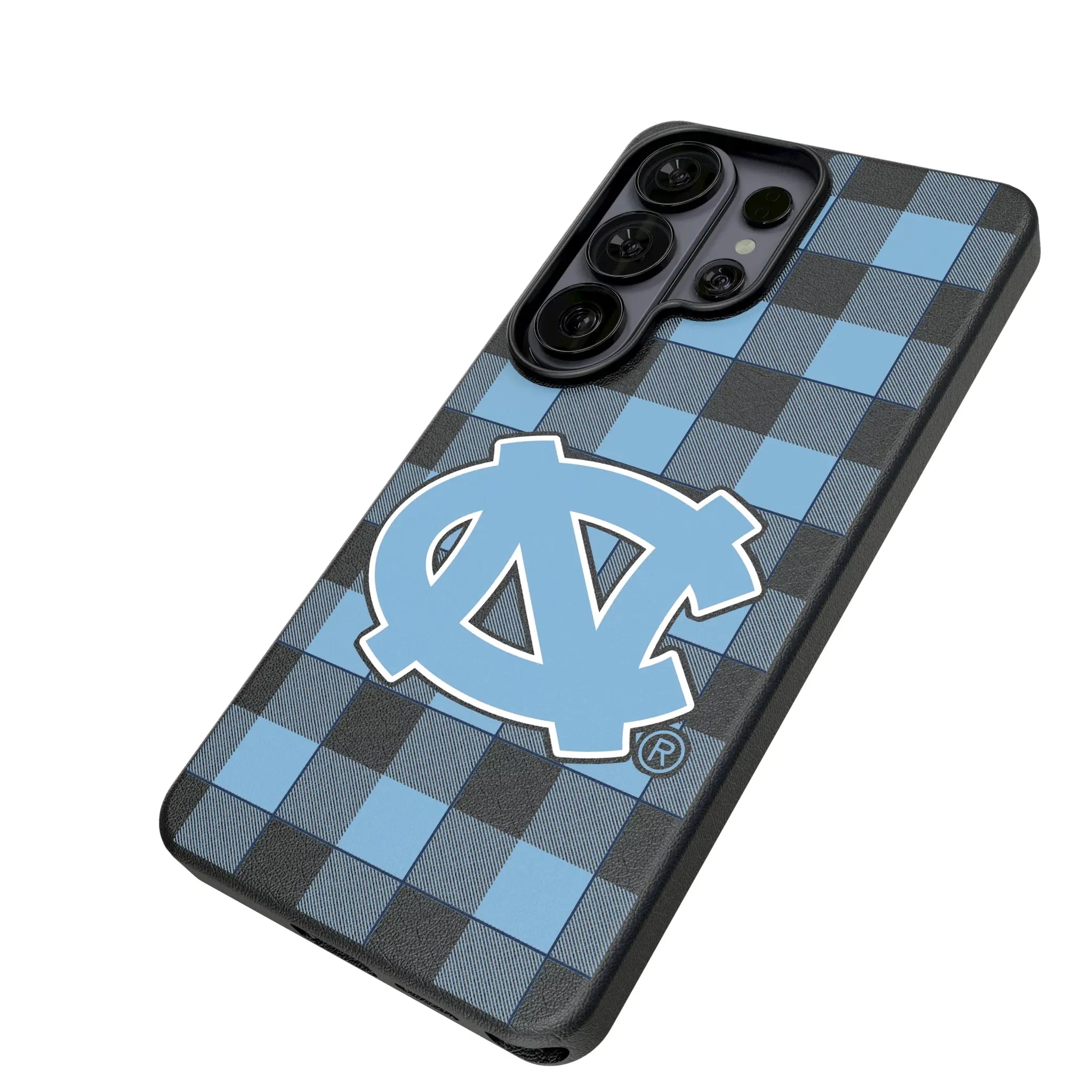 University of North Carolina Tar Heels Plaid MagSafe Compatible Phone Case for Samsung Galaxy