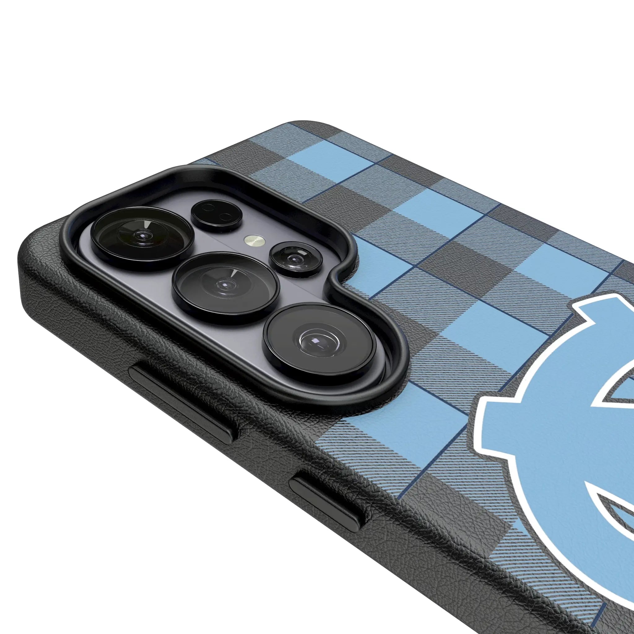 University of North Carolina Tar Heels Plaid MagSafe Compatible Phone Case for Samsung Galaxy