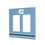 University of North Carolina Tar Heels Stripe Hidden-Screw Light Switch Plate