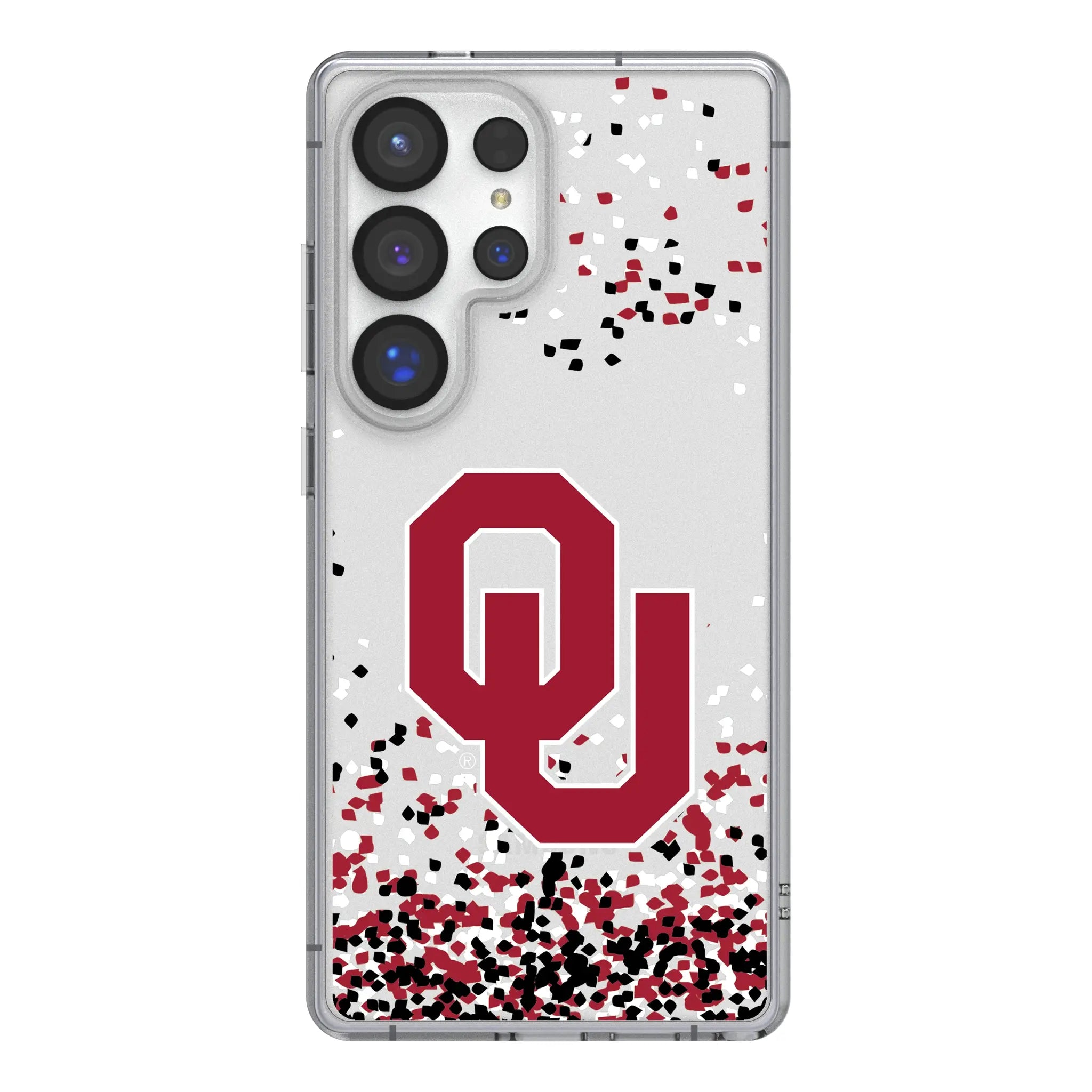 University of Oklahoma Sooners Confetti Clear Phone Case for Samsung Galaxy