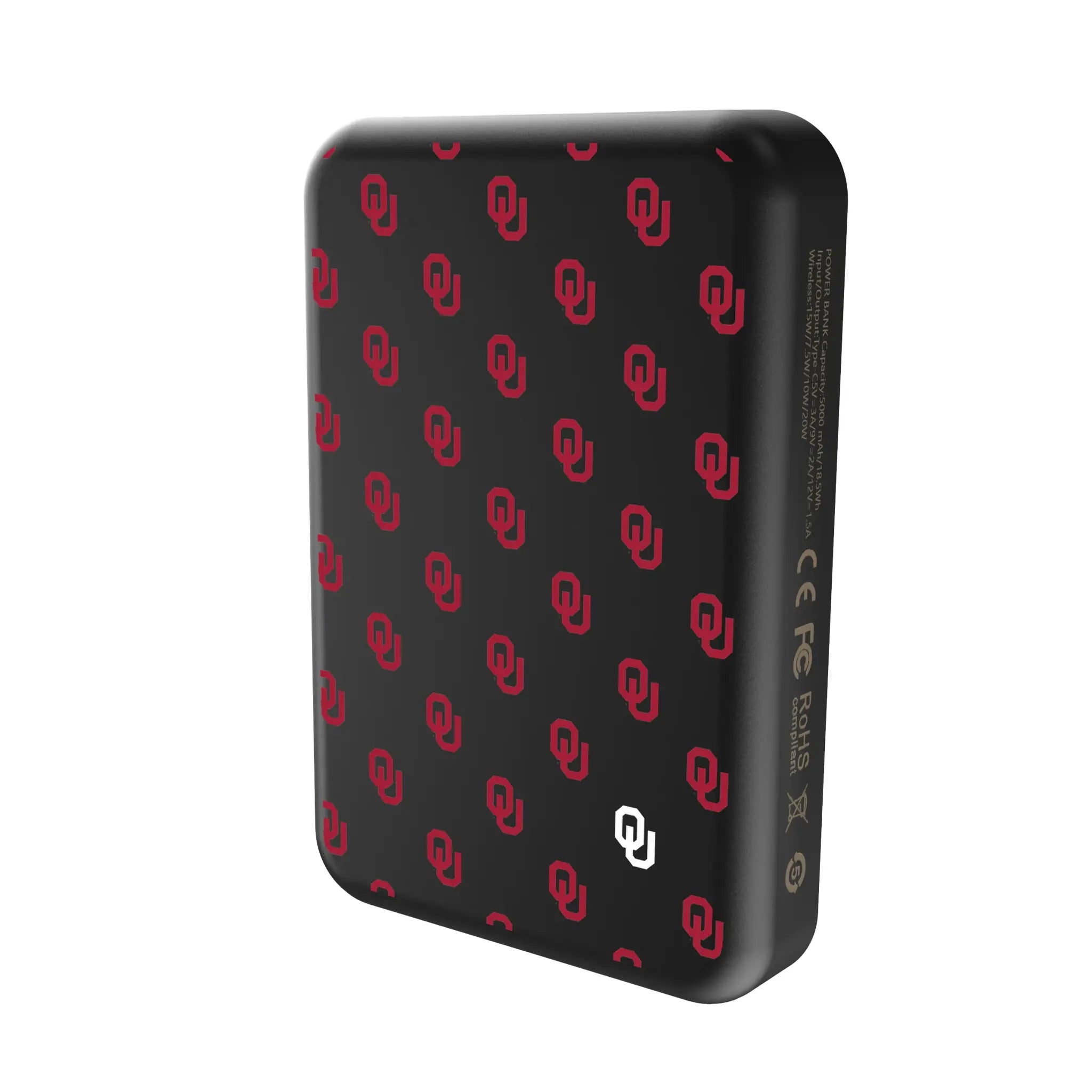 University of Oklahoma Sooners Fashion Pattern Wireless Mag Power Bank