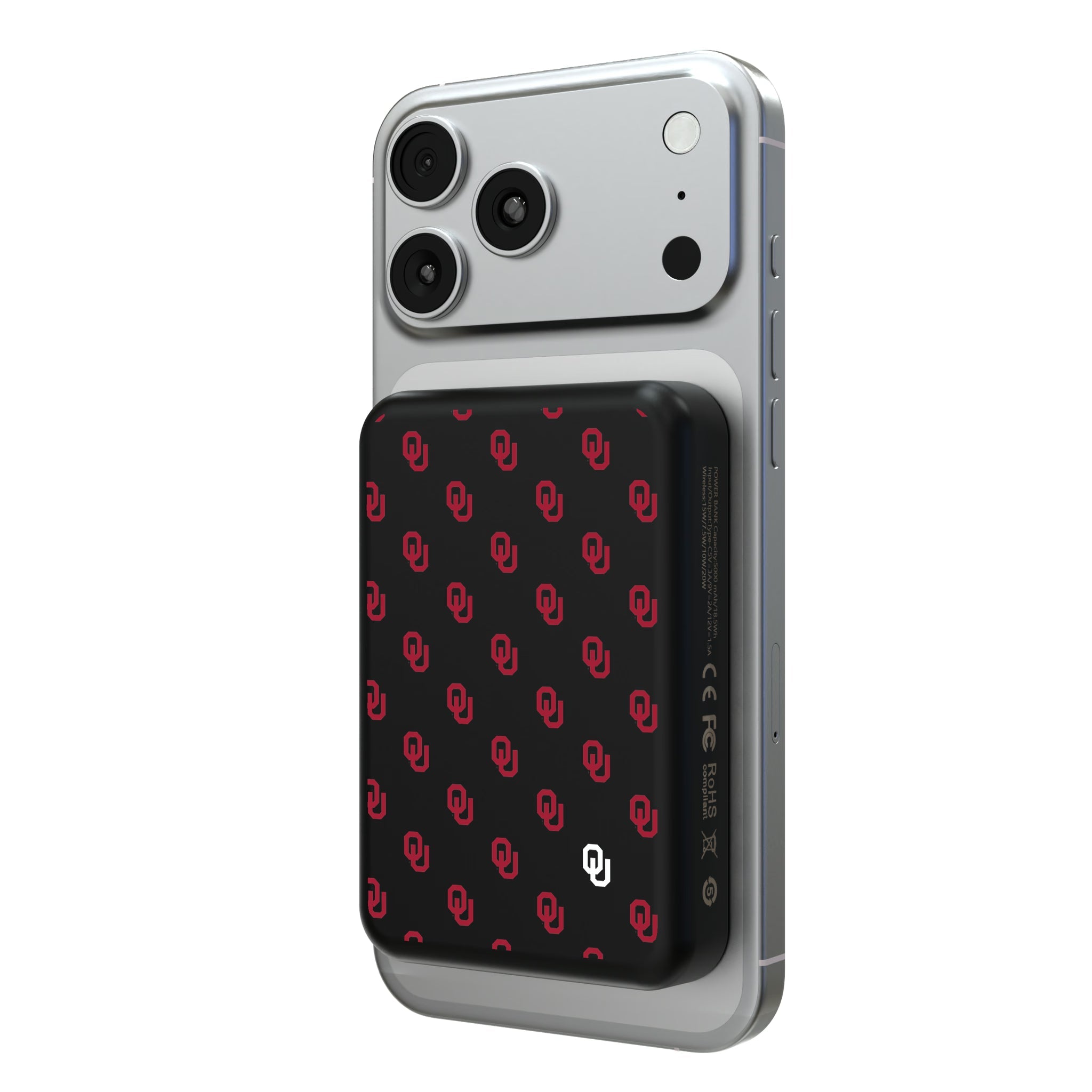 University of Oklahoma Sooners Fashion Pattern Wireless Mag Power Bank - Sports Gifts, Sports Memorabilia, Sports Collectibles, Fan Shop