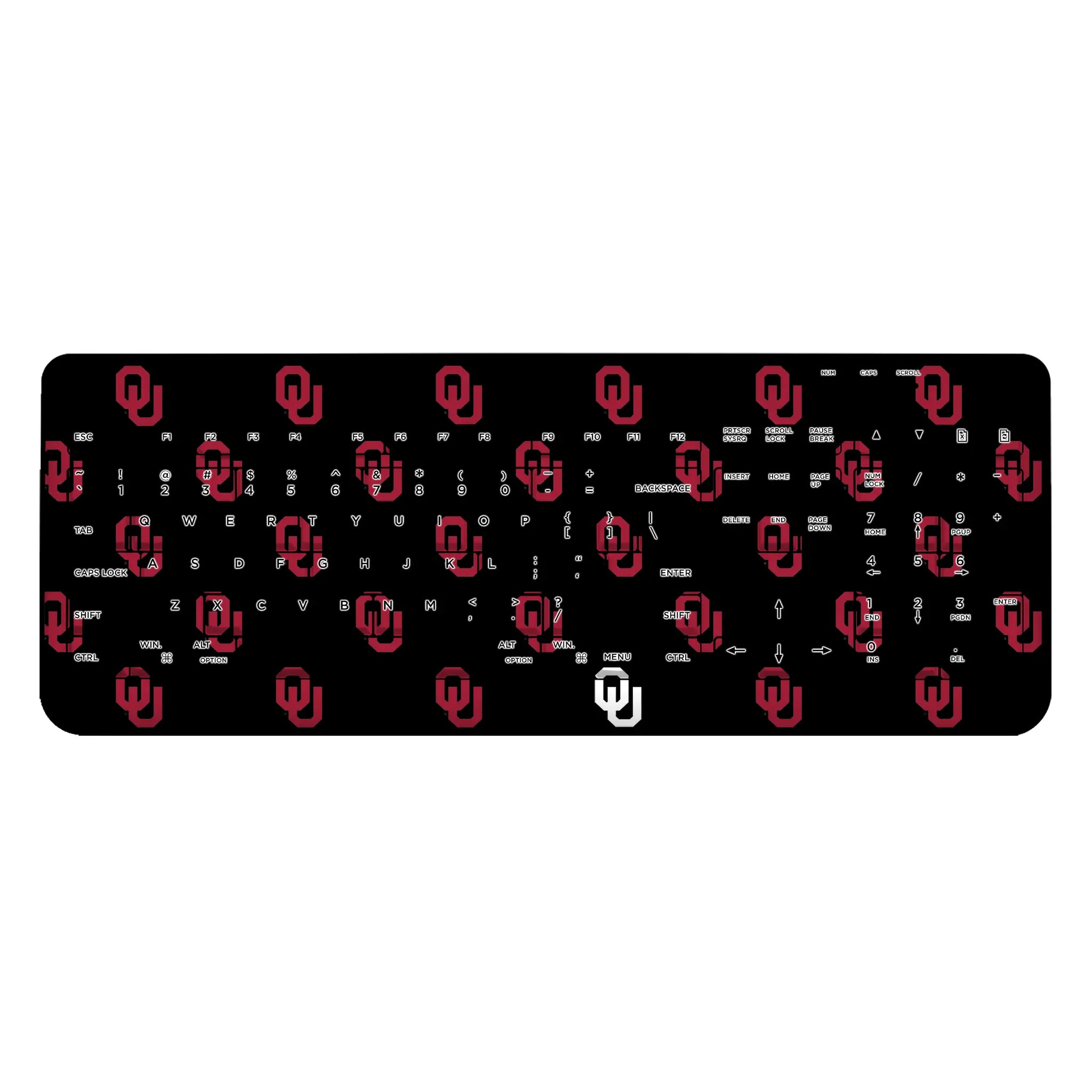 University of Oklahoma Sooners Fashion Pattern Wireless USB Keyboard
