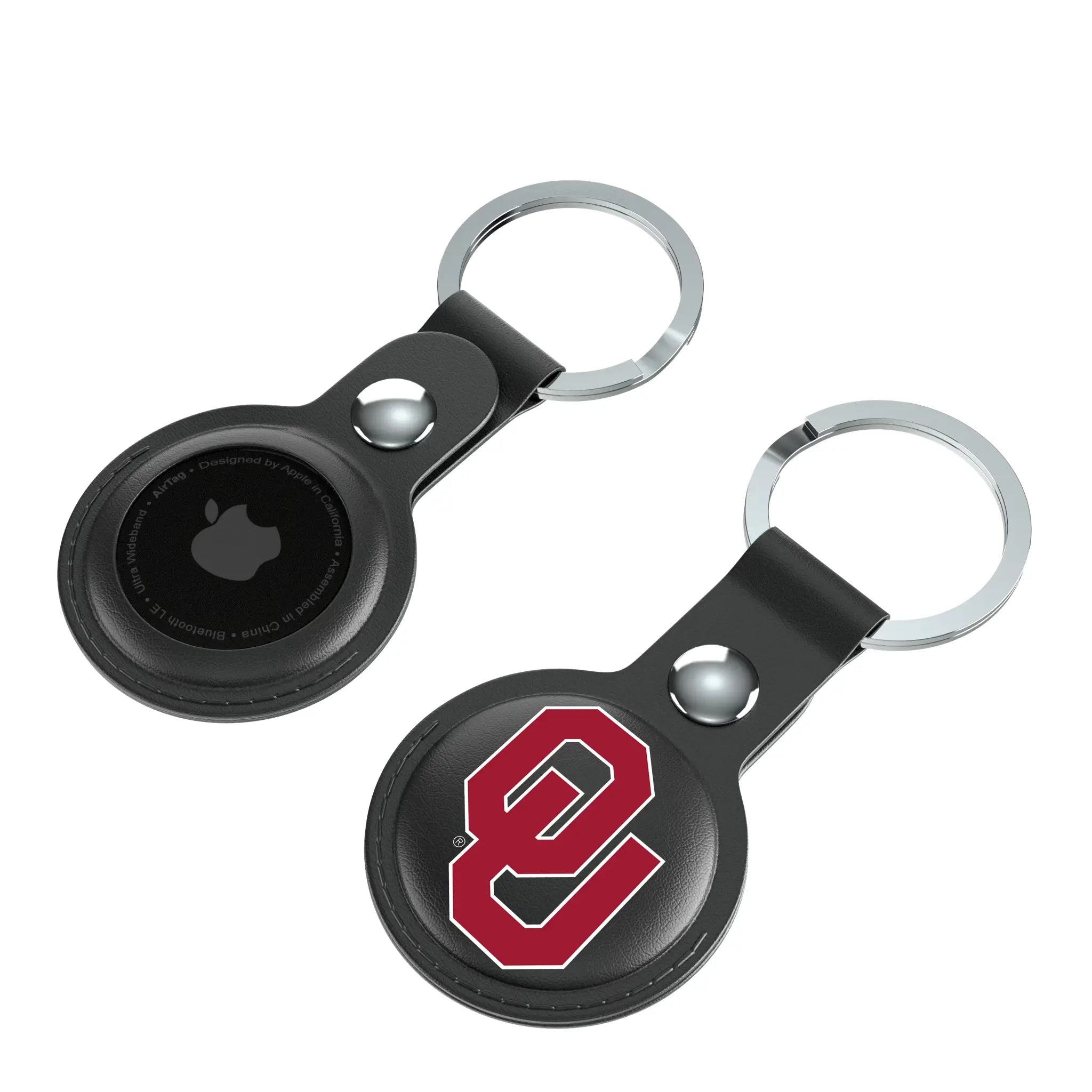 University of Oklahoma Sooners Insignia Black Airtag Holder 2-Pack