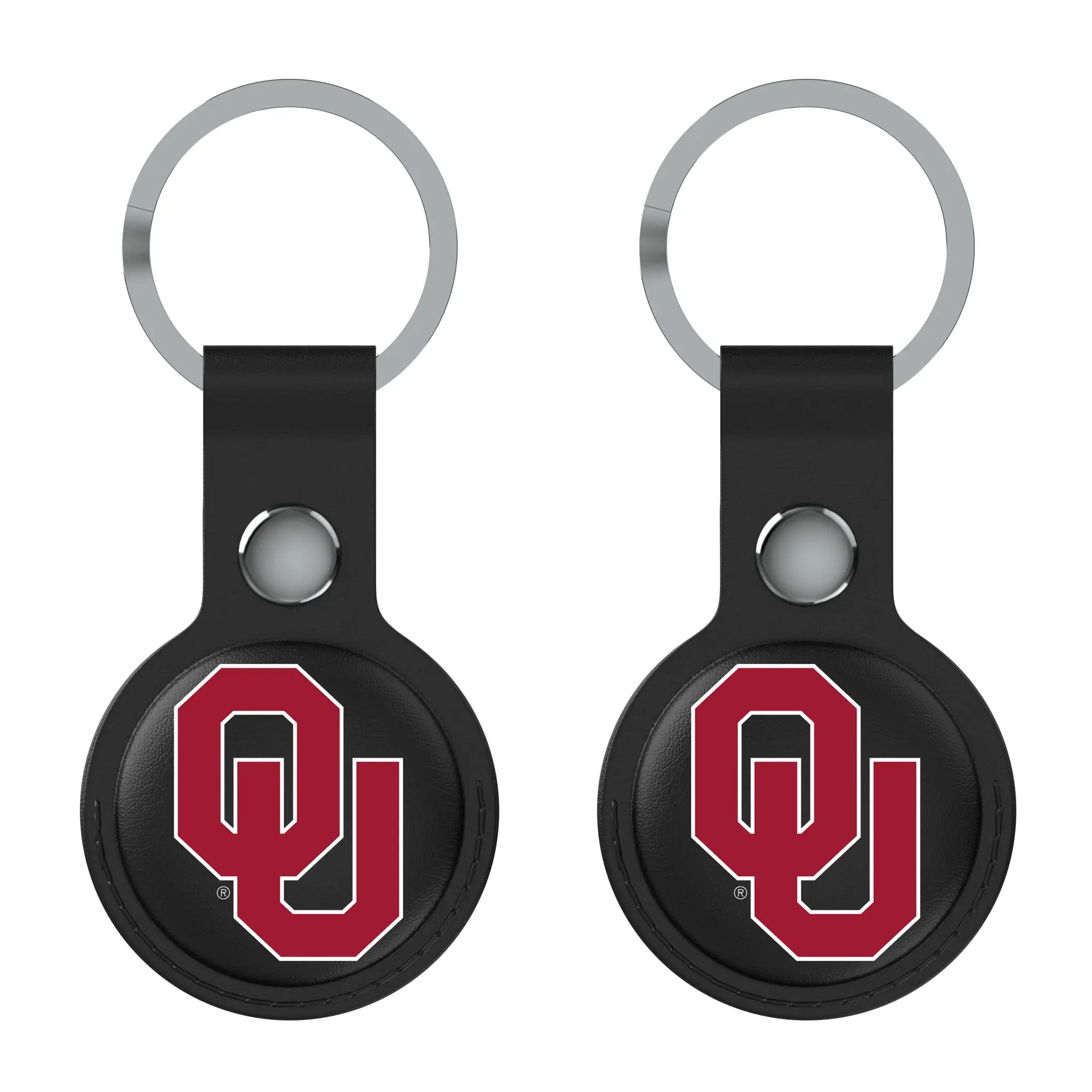 University of Oklahoma Sooners Insignia Black Airtag Holder 2-Pack