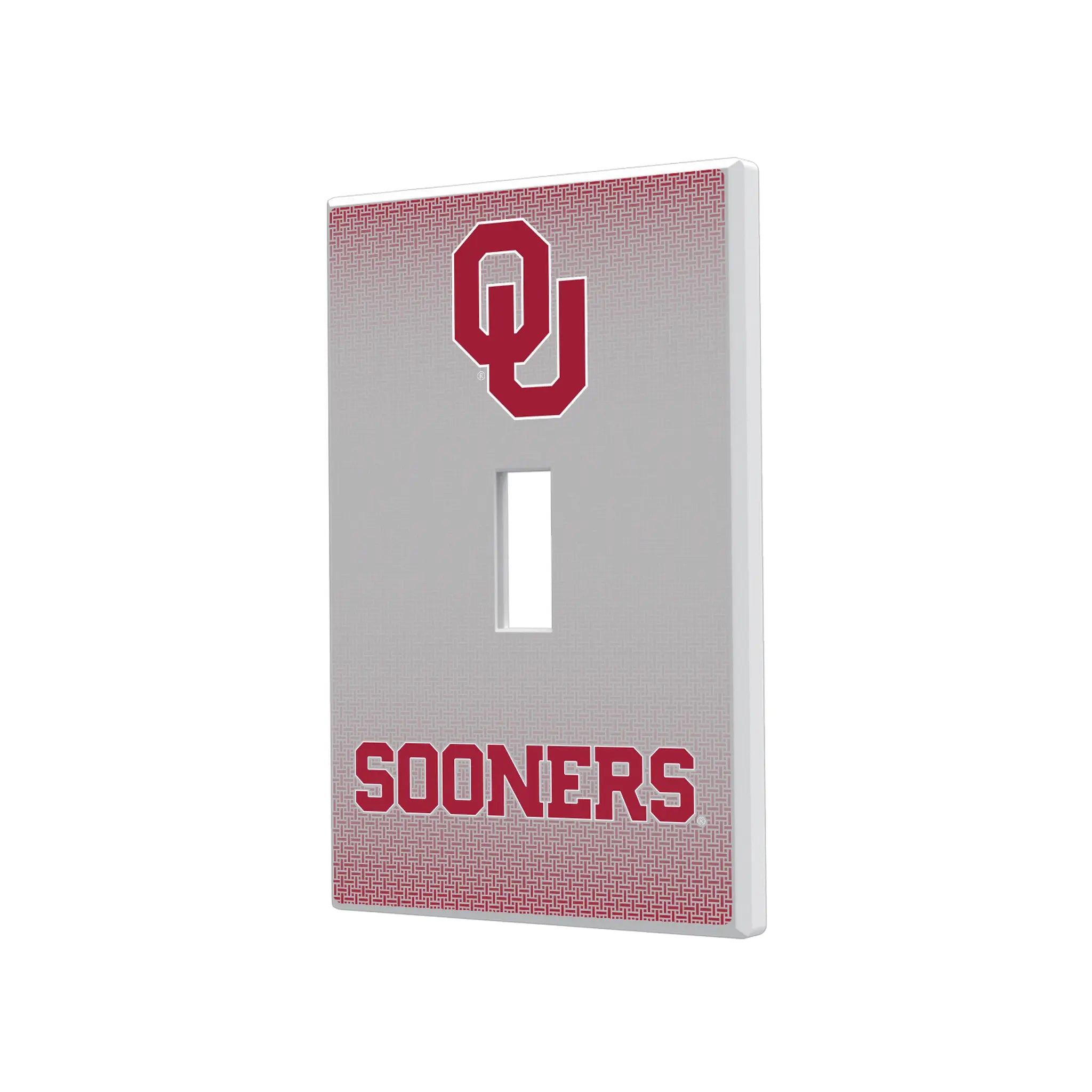 University of Oklahoma Sooners Linen Hidden-Screw Light Switch Plate