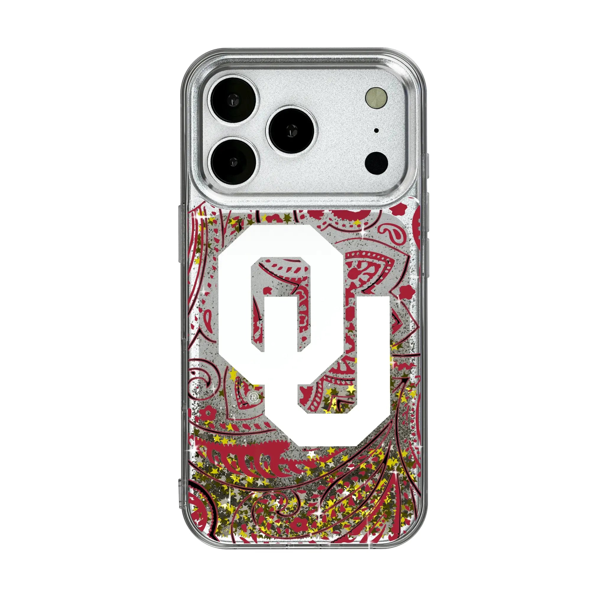 University of Oklahoma Sooners Paisley Glitter Phone Case