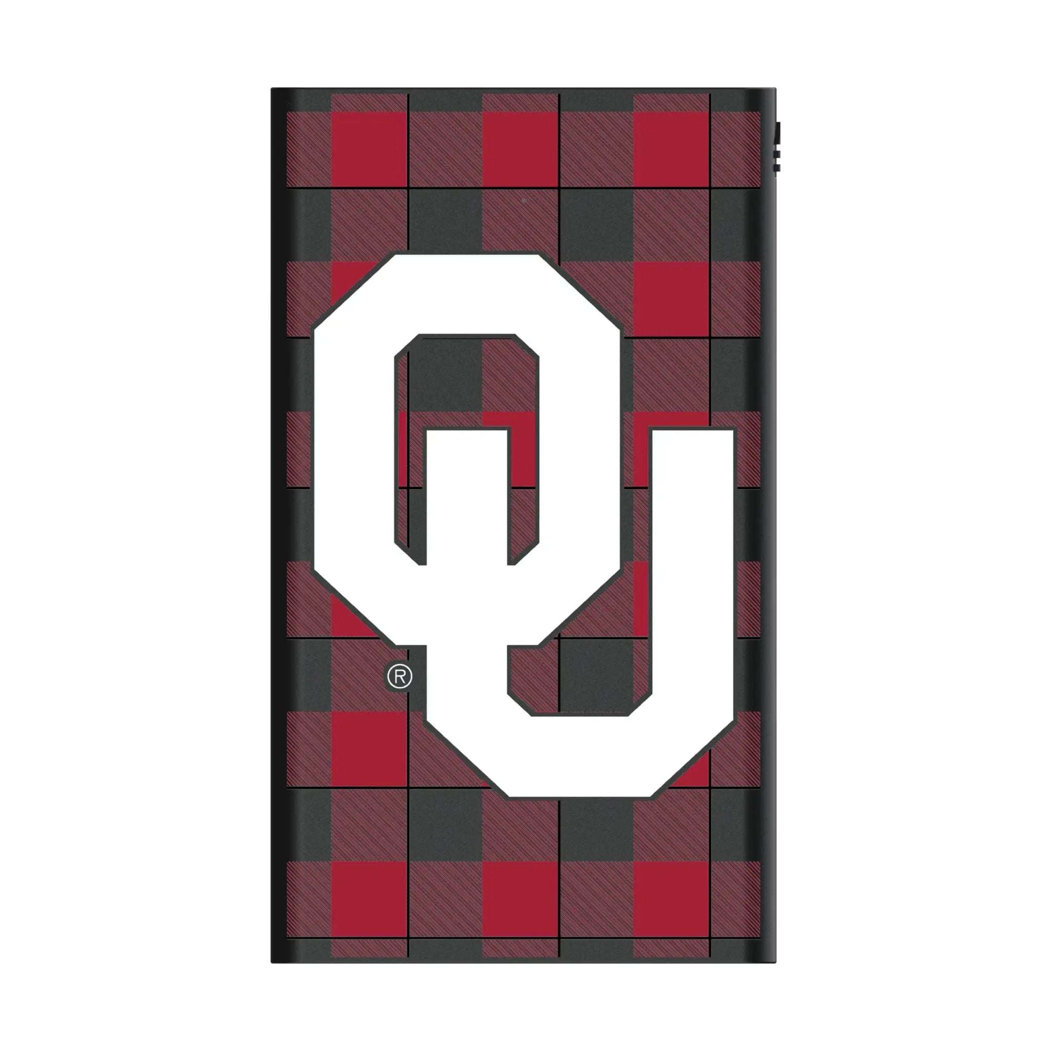 University of Oklahoma Sooners Plaid 5000mAh Flat Powerbank