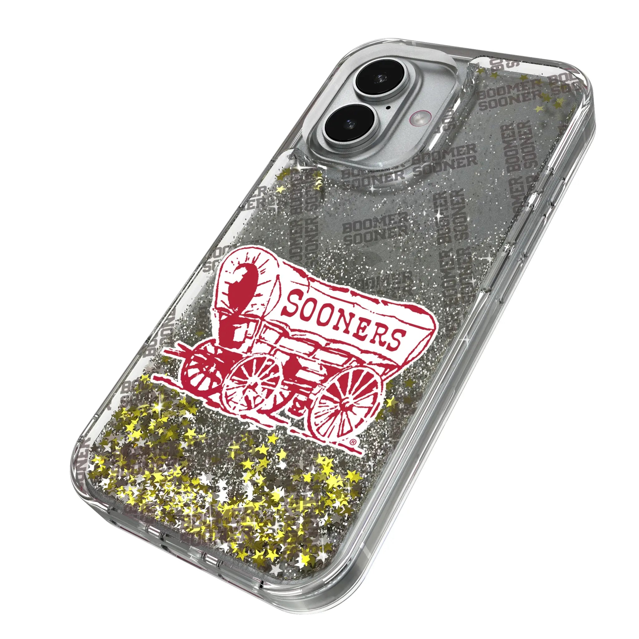 University of Oklahoma Sooners Quadtile Glitter Phone Case for Apple iPhone