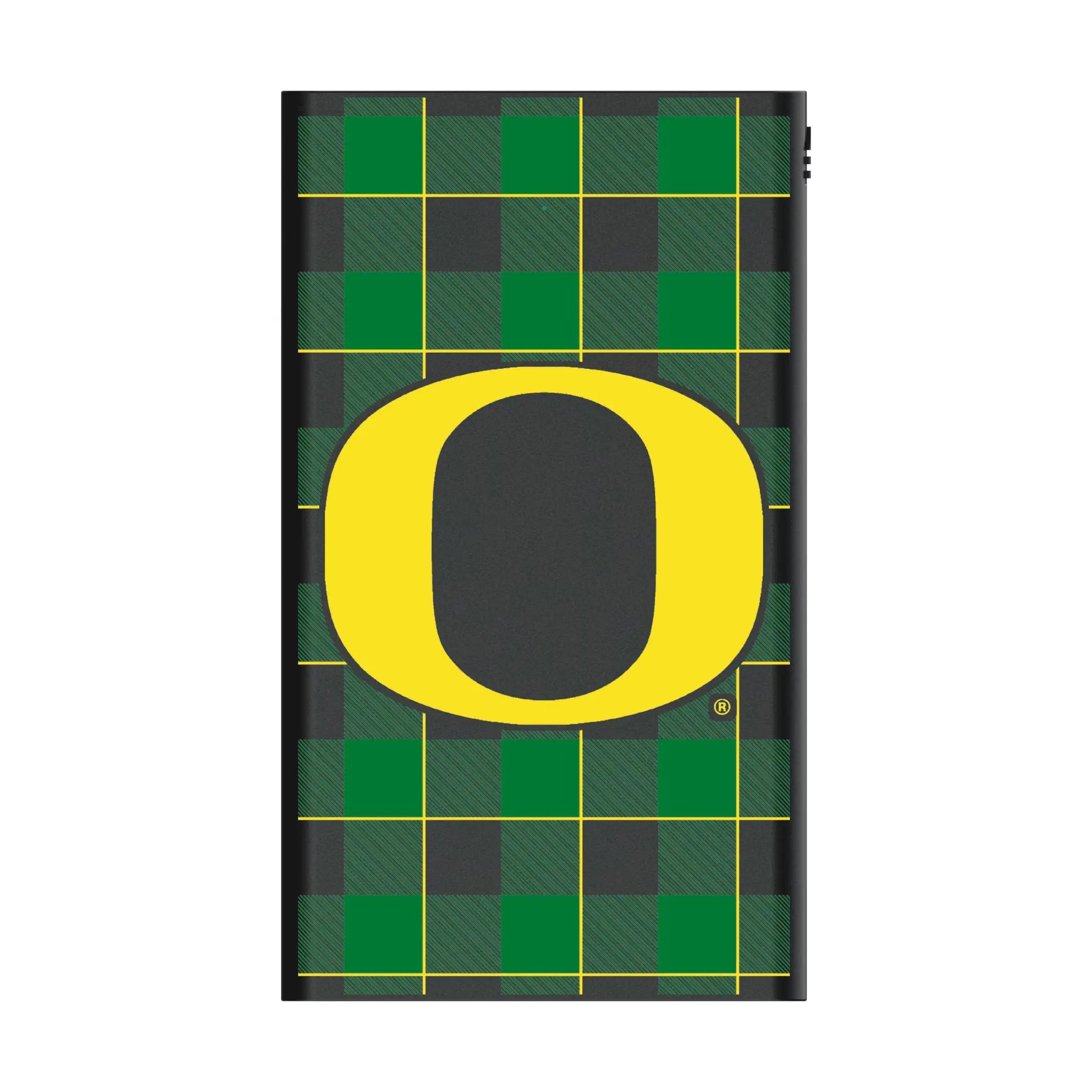 University of Oregon Ducks Plaid 5000mAh Flat Powerbank