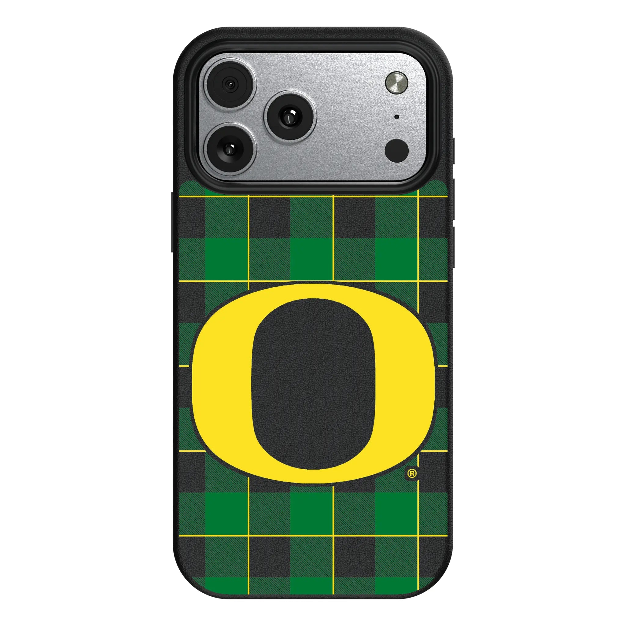 University of Oregon Ducks Plaid MagSafe Compatible Phone Case for Apple iPhone