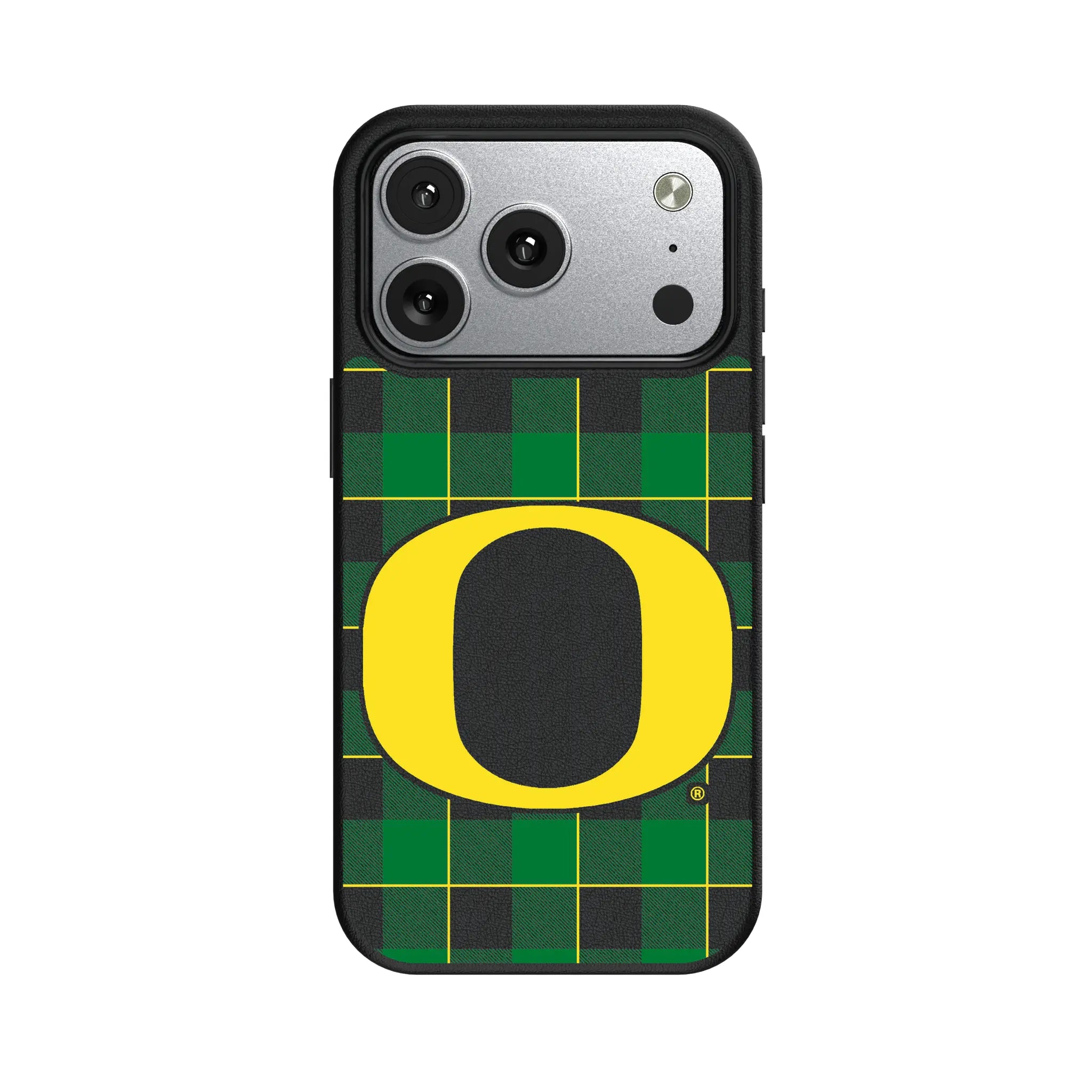 University of Oregon Ducks Plaid MagSafe Compatible Phone Case for Apple iPhone