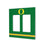 University of Oregon Ducks Stripe Hidden-Screw Light Switch Plate - Sports Gifts, Sports Memorabilia, Sports Collectibles, Fan Shop