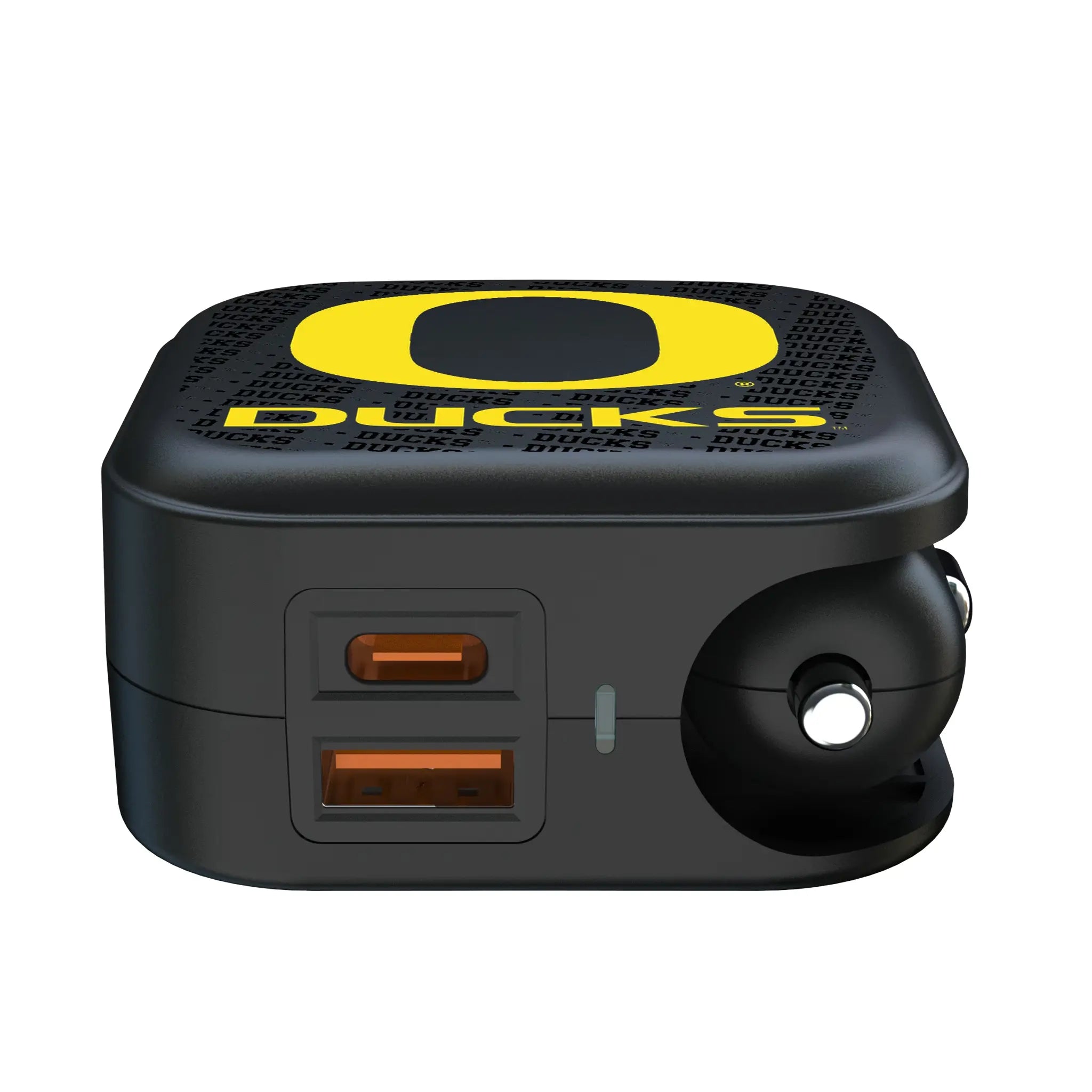 University of Oregon Ducks Text Backdrop 2 in 1 USB A/C Charger