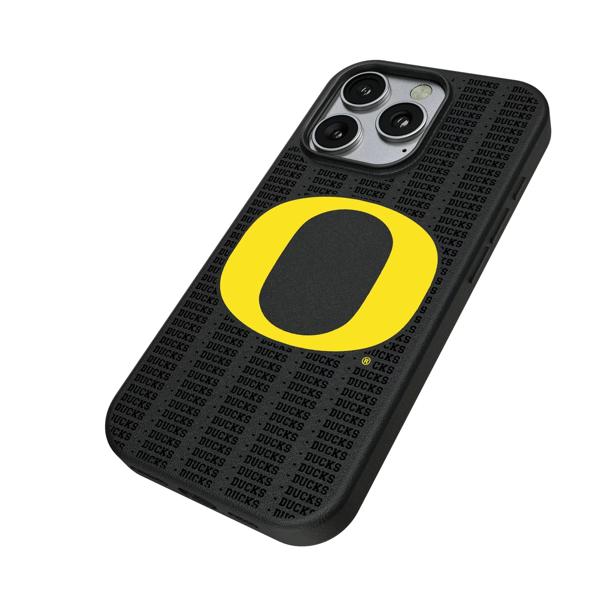 University of Oregon Ducks Text Backdrop MagSafe Compatible Phone Case for Apple iPhone