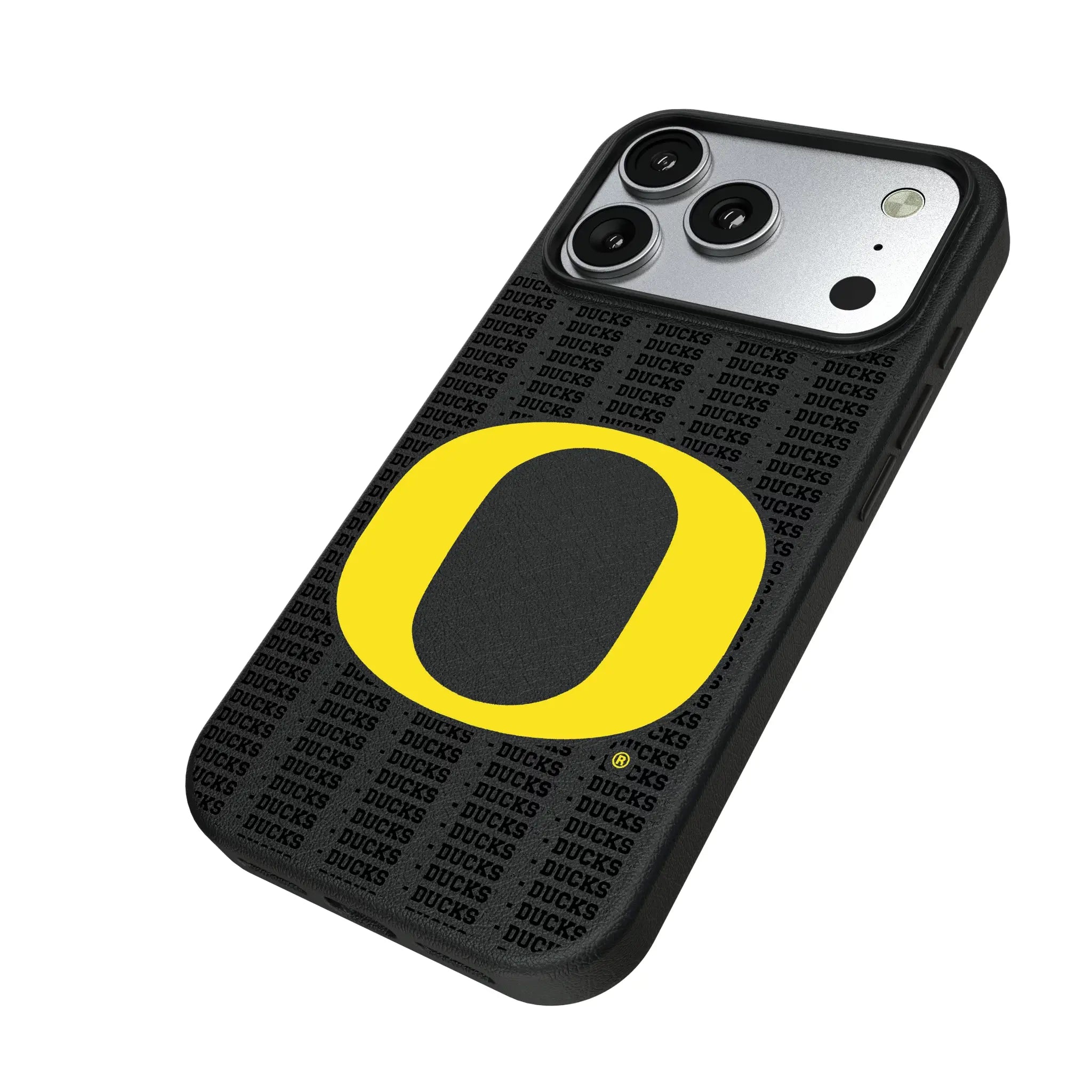 University of Oregon Ducks Text Backdrop MagSafe Compatible Phone Case for Apple iPhone