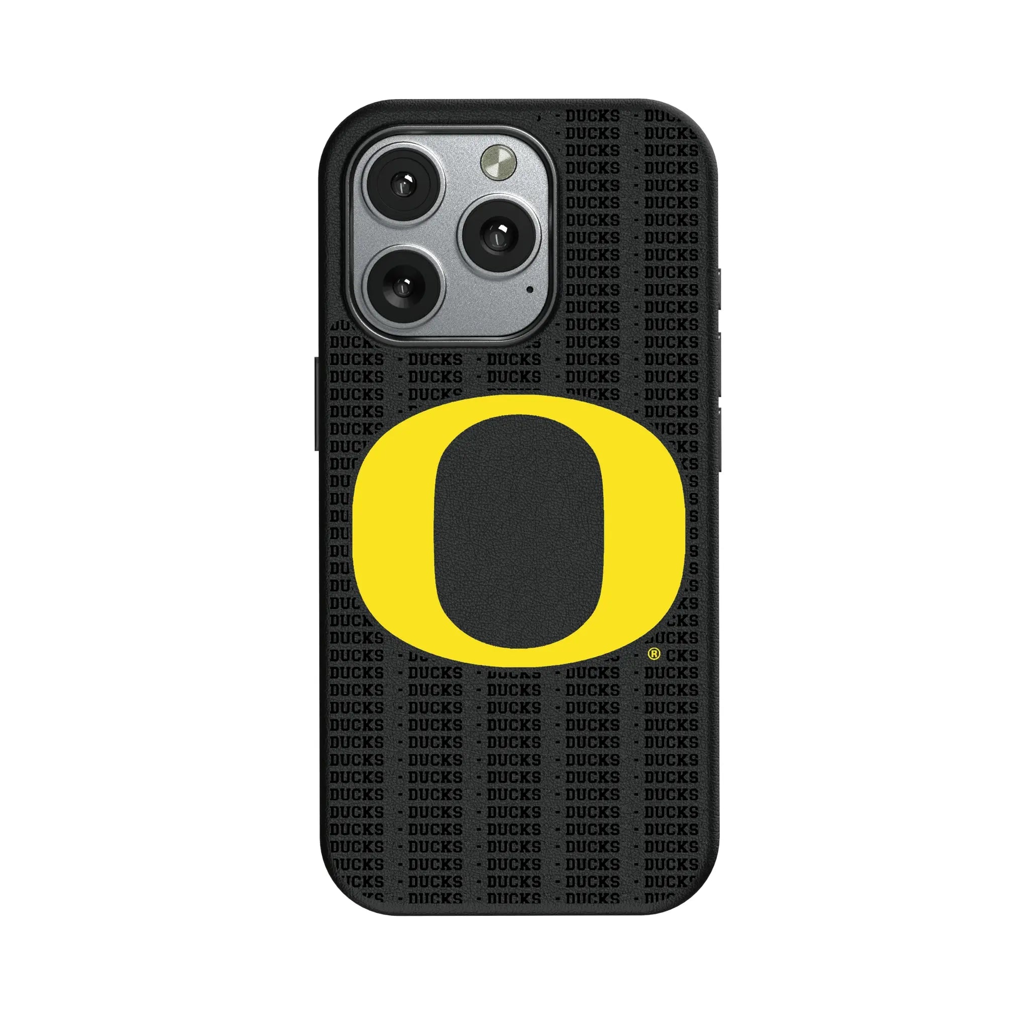 University of Oregon Ducks Text Backdrop MagSafe Compatible Phone Case for Apple iPhone