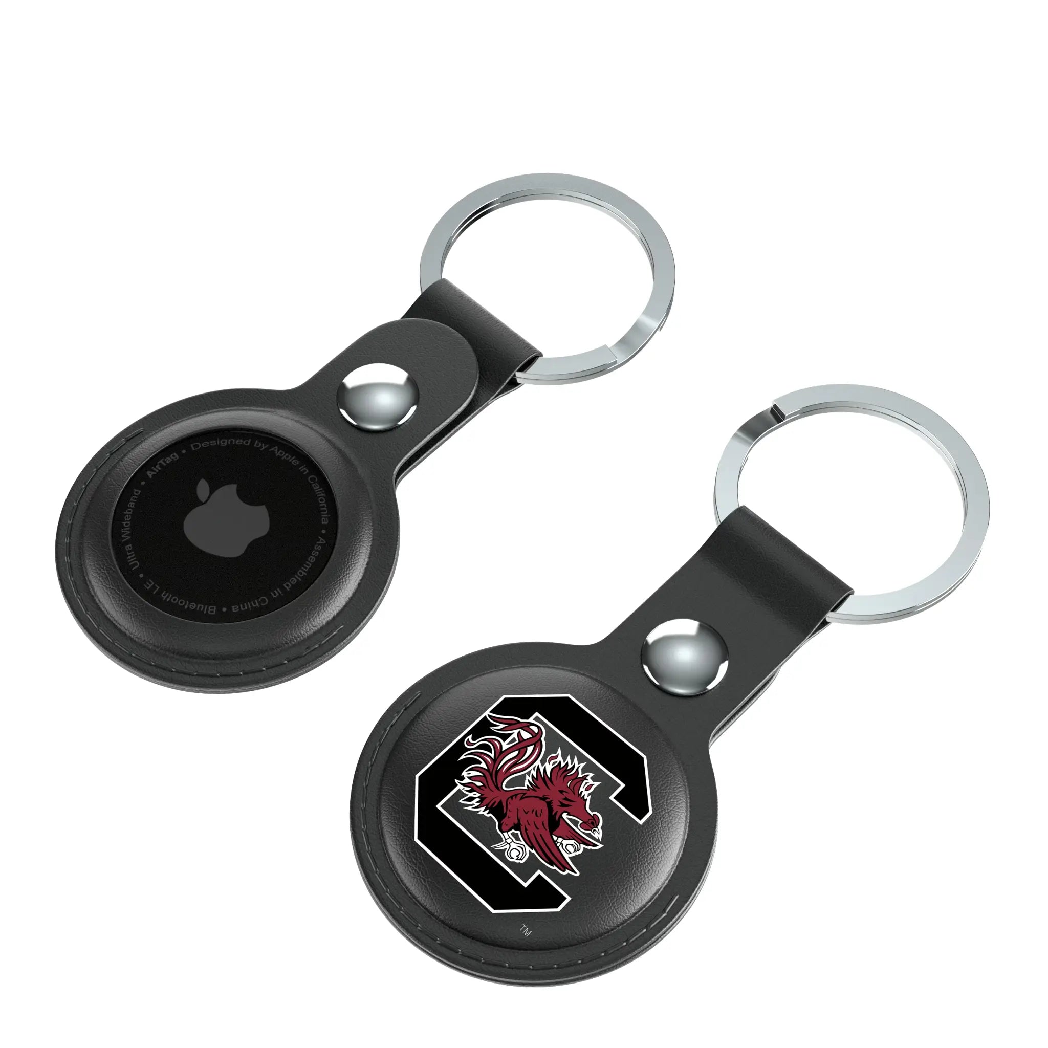 University of South Carolina Gamecocks Insignia Black Airtag Holder 2-Pack
