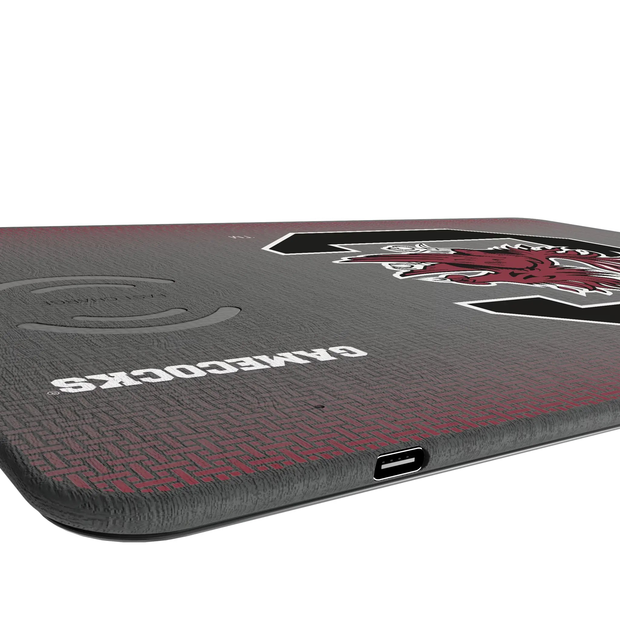 University of South Carolina Gamecocks Linen 15-Watt Wireless Charger and Mouse Pad