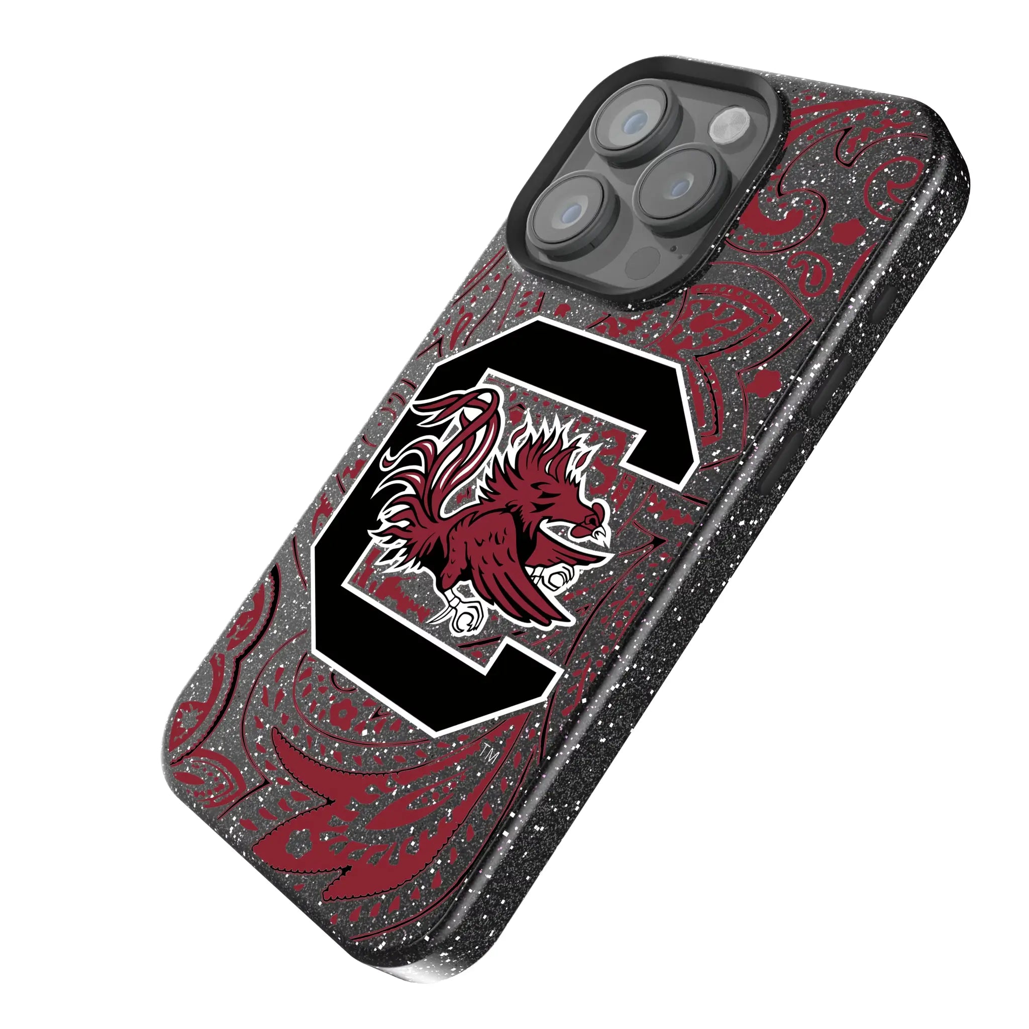 University of South Carolina Gamecocks Paisley Bling Phone Case