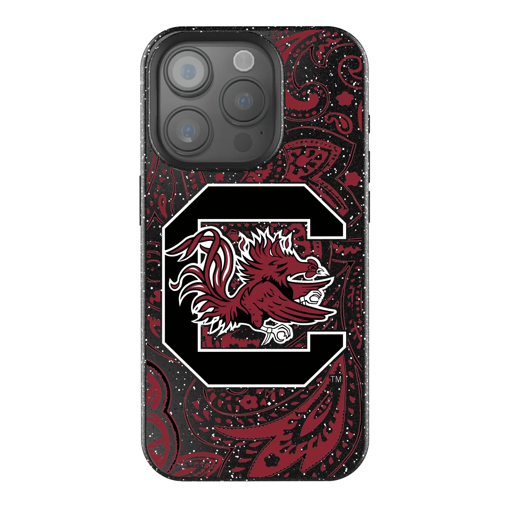 University of South Carolina Gamecocks Paisley Bling Phone Case