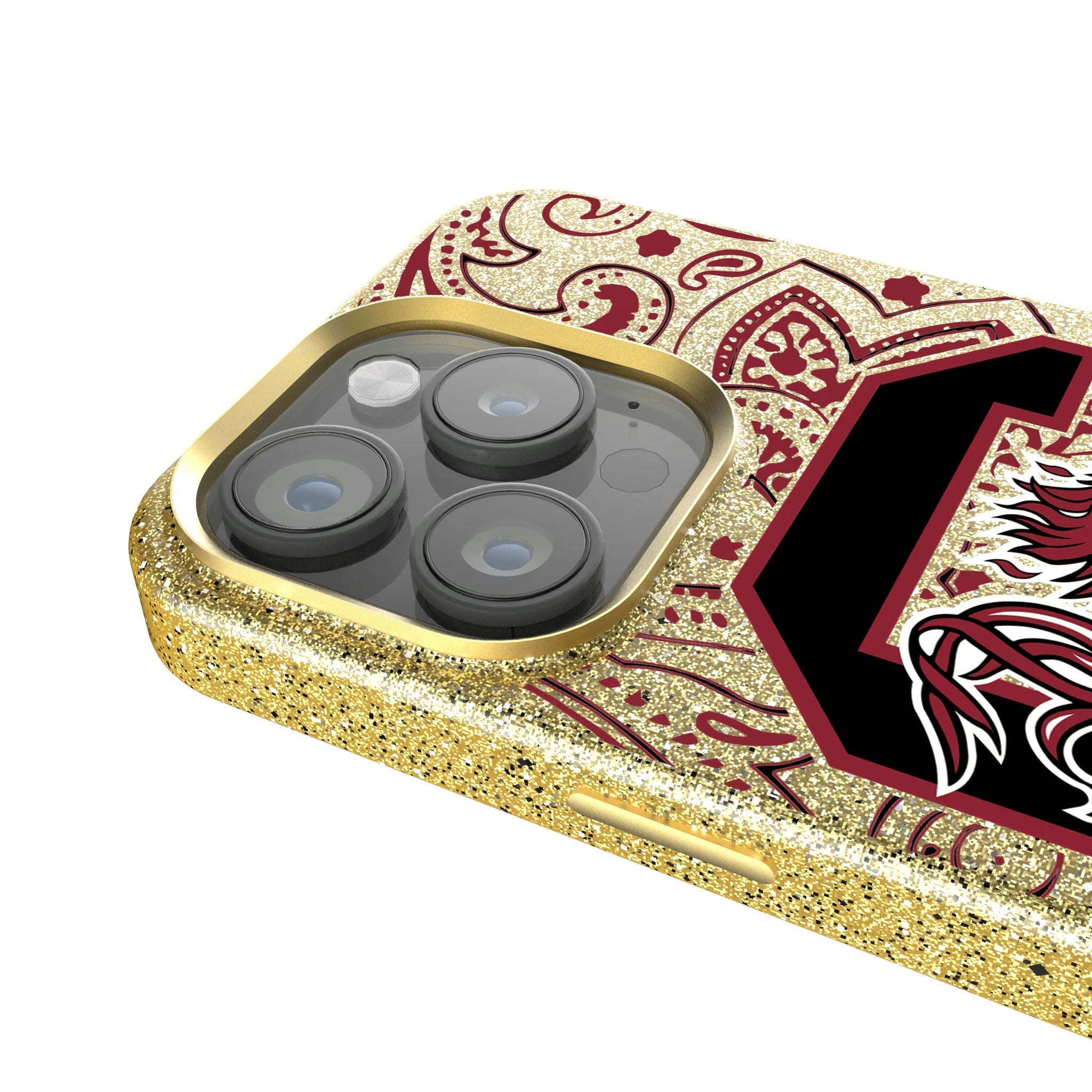 University of South Carolina Gamecocks Paisley Bling Phone Case