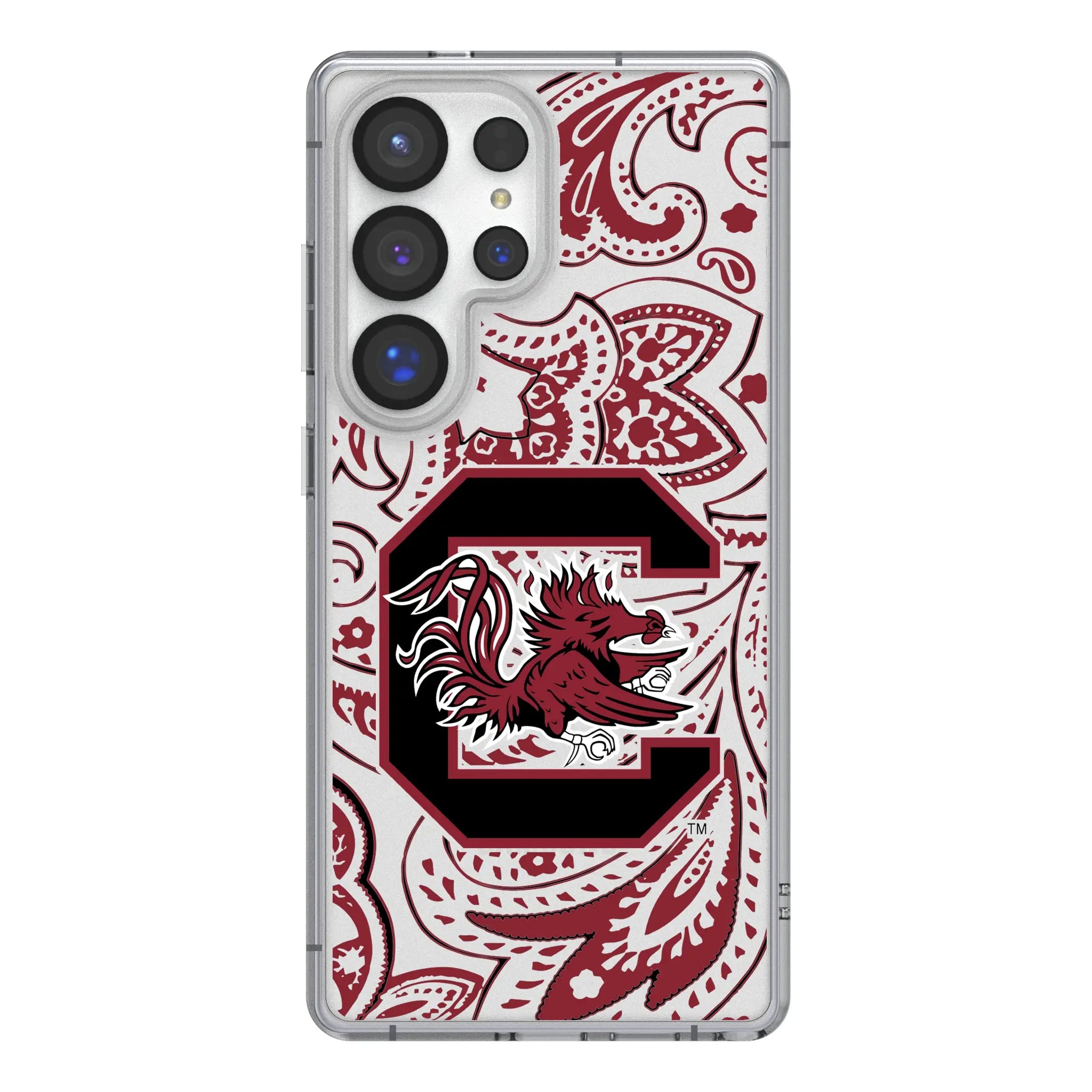 University of South Carolina Gamecocks Paisley Clear Phone Case for Samsung Galaxy
