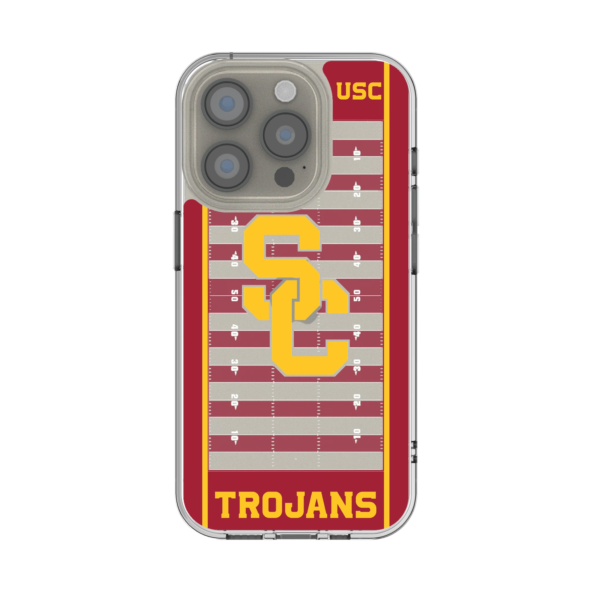 University of Southern California Trojans Field Clear Phone Case for Apple iPhone - Sports Gifts, Sports Memorabilia, Sports Collectibles, Fan Shop