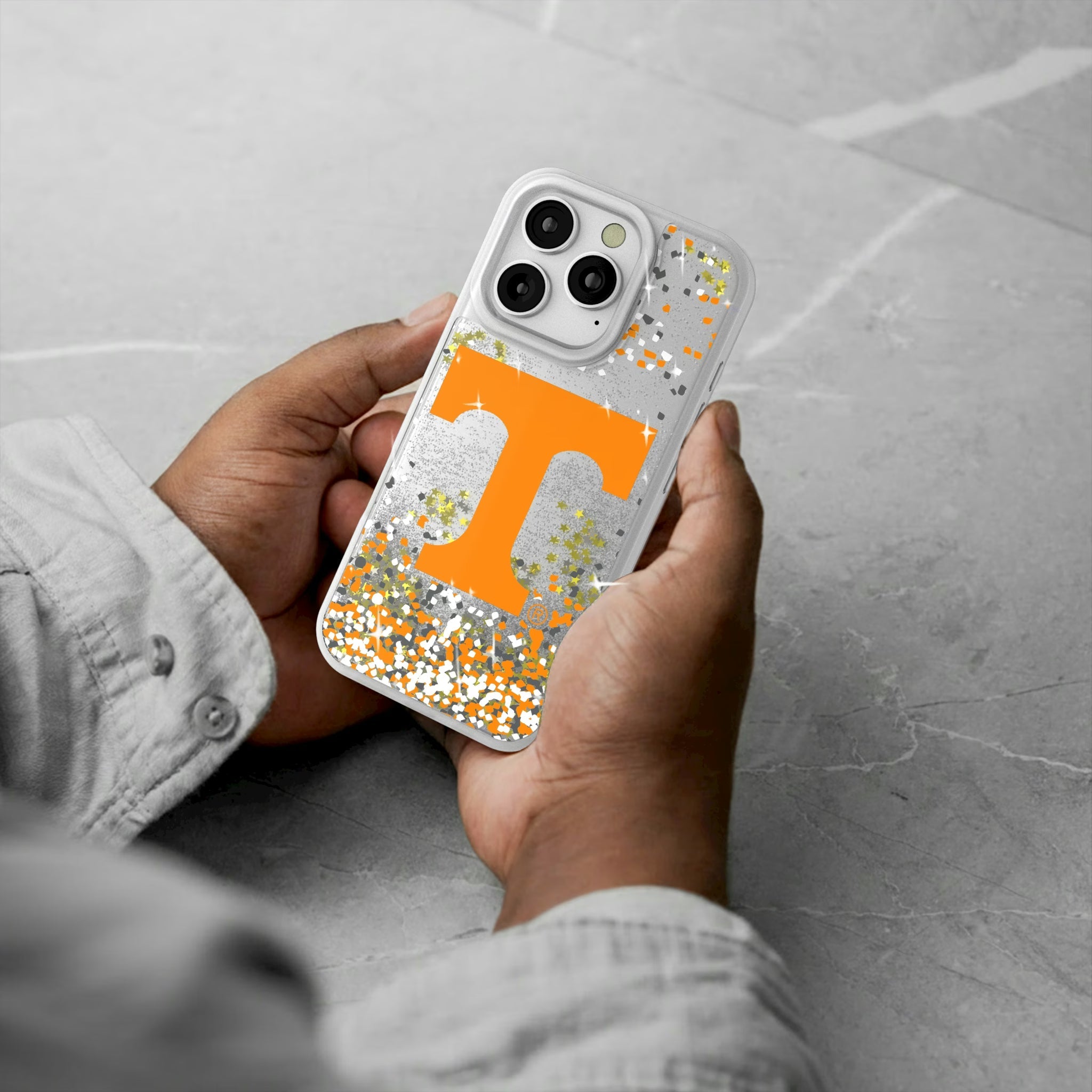University of Tennessee Volunteers Confetti Glitter Phone Case - Sports Gifts, Sports Memorabilia, Sports Collectibles, Fan Shop