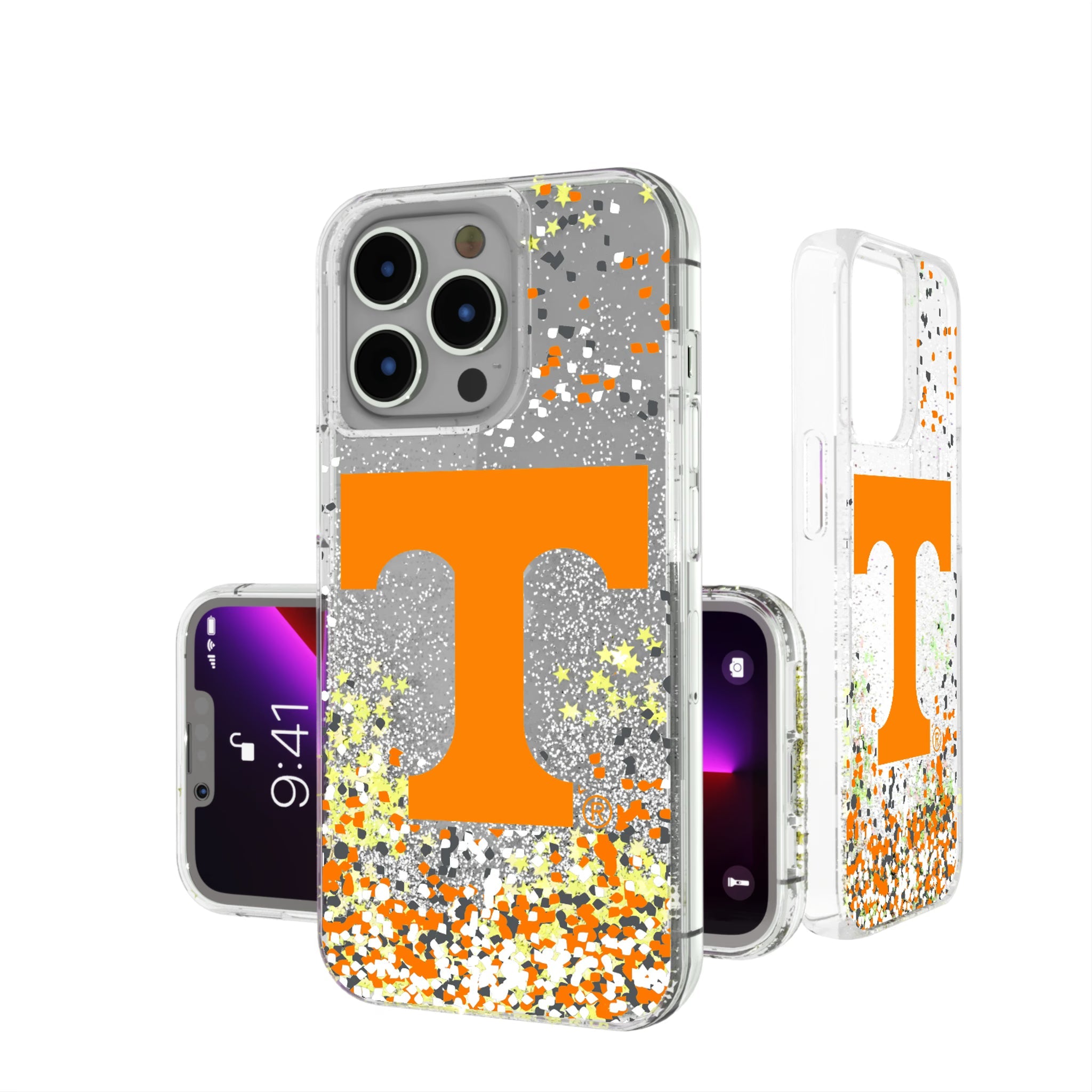 University of Tennessee Volunteers Confetti Glitter Phone Case - Sports Gifts, Sports Memorabilia, Sports Collectibles, Fan Shop