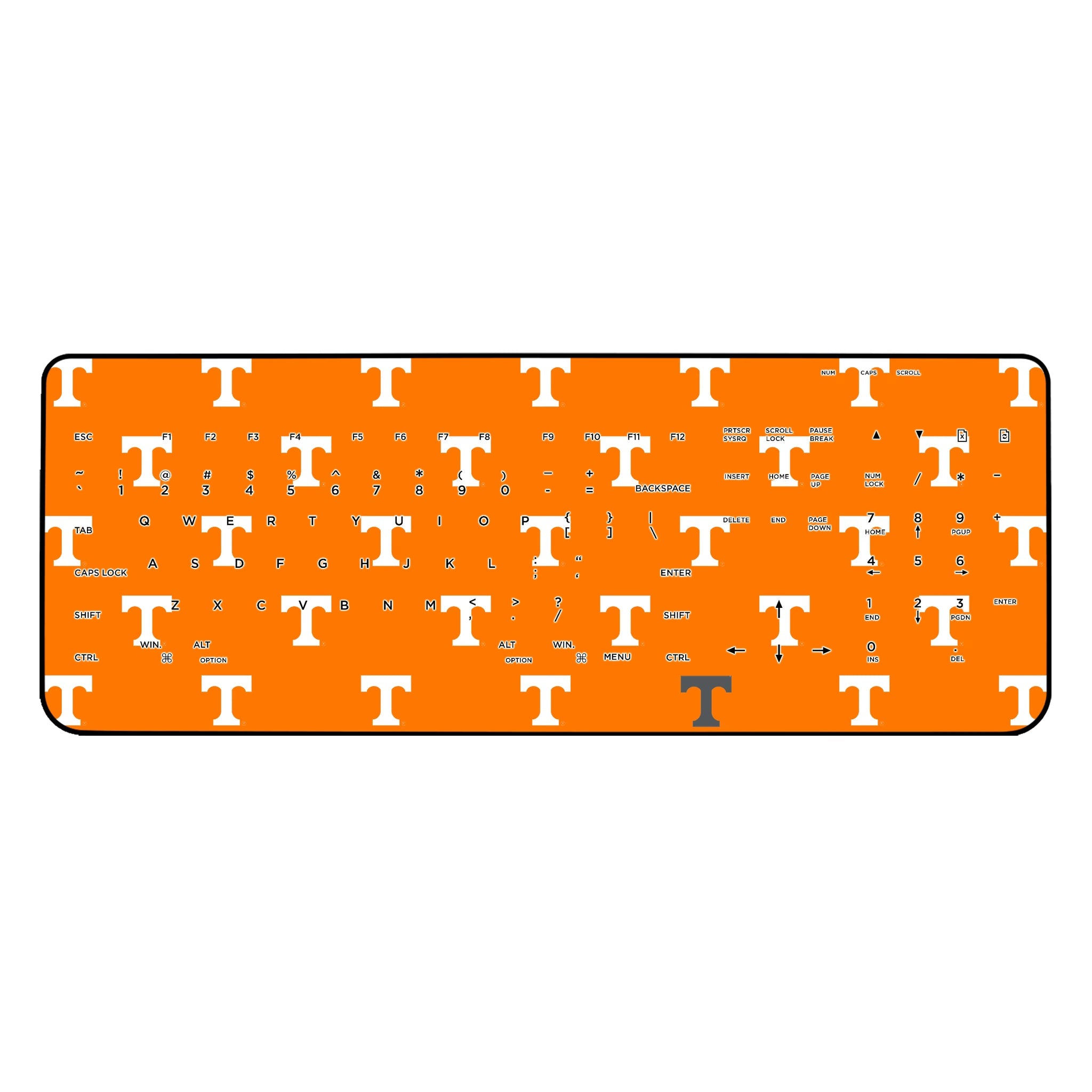 University of Tennessee Volunteers Fashion Pattern Wireless USB Keyboard - Sports Gifts, Sports Memorabilia, Sports Collectibles, Fan Shop