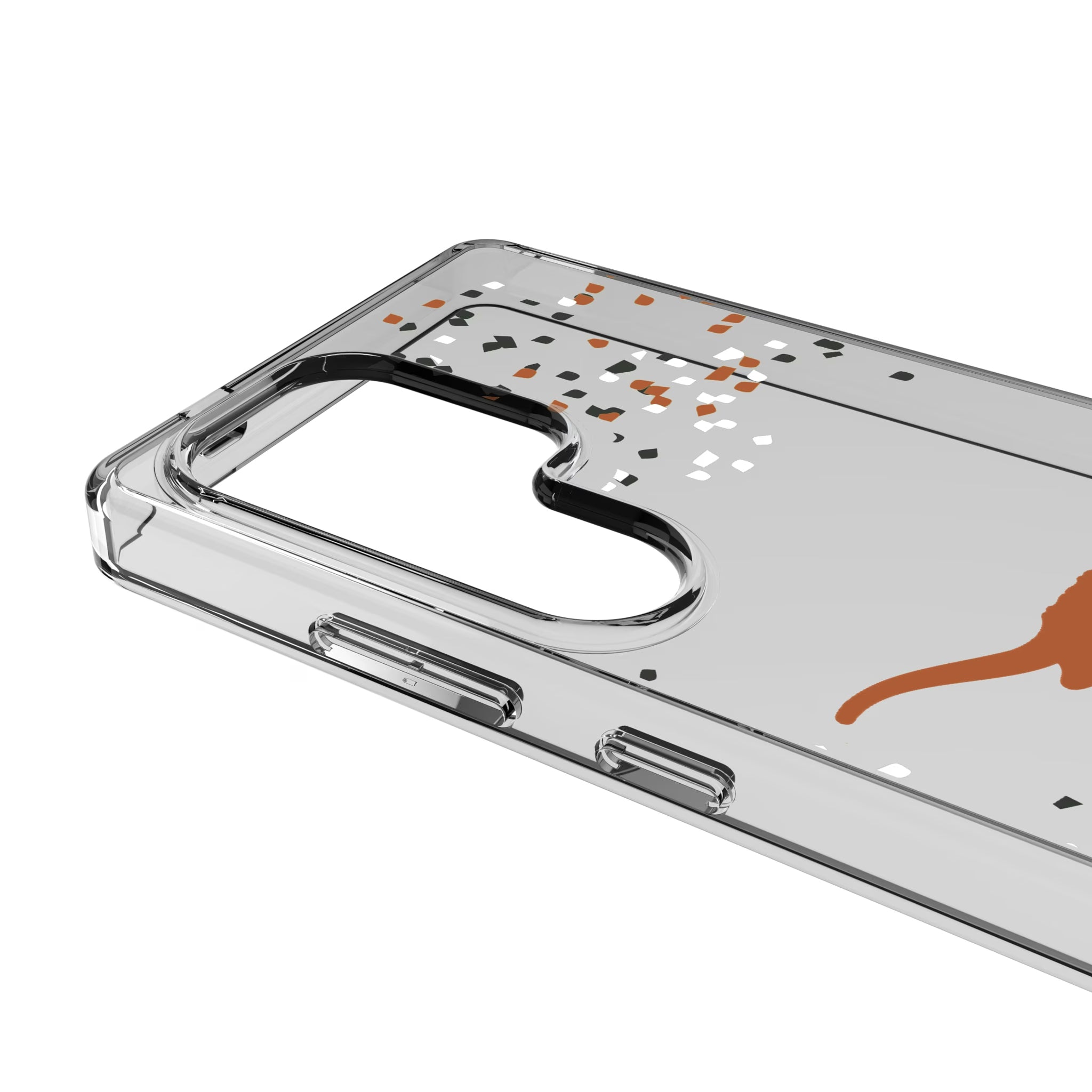 University of Texas Longhorns Confetti Clear Phone Case for Samsung Galaxy