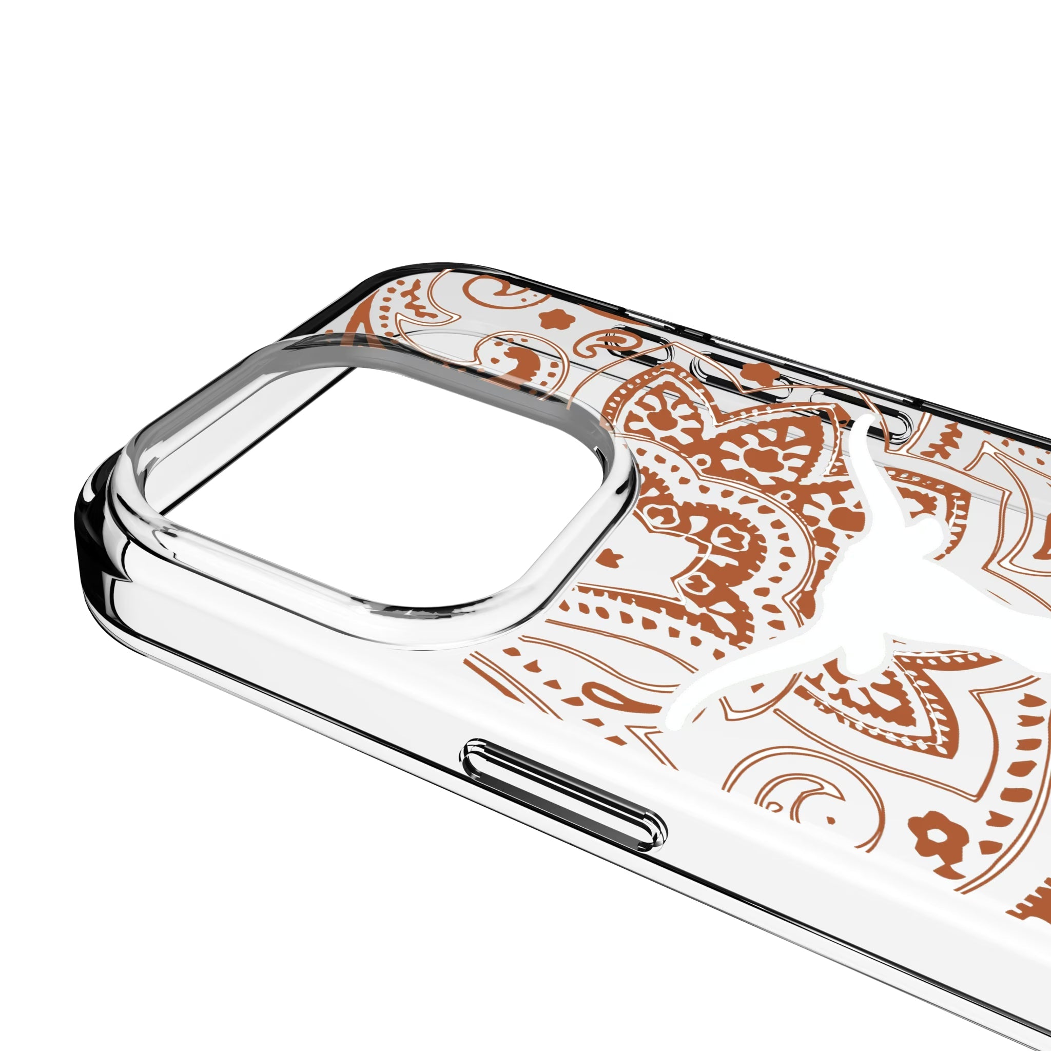 University of Texas Longhorns Paisley Clear Phone Case for Apple iPhone
