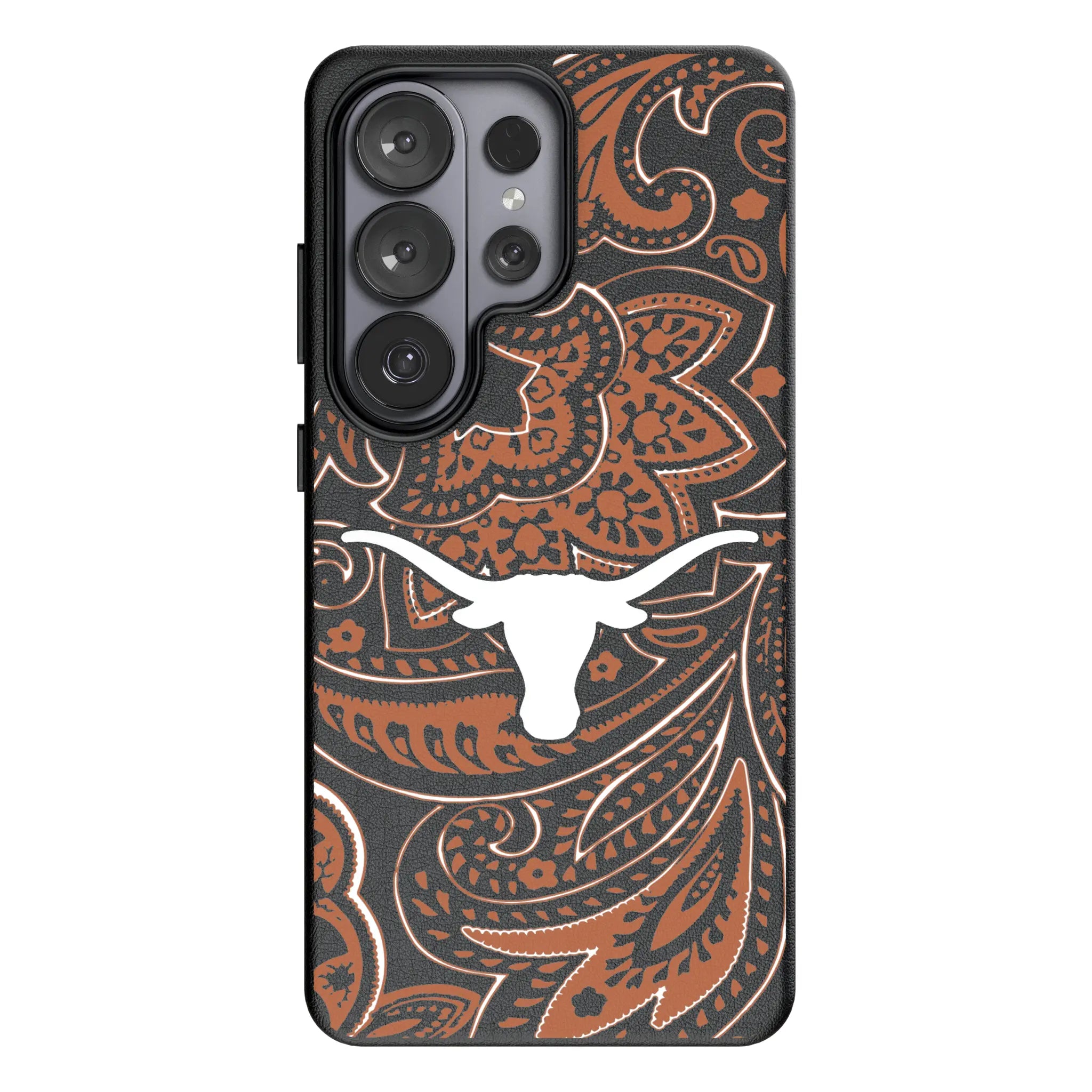 University of Texas Longhorns Paisley MagSafe Compatible Phone Case for Samsung Galaxy