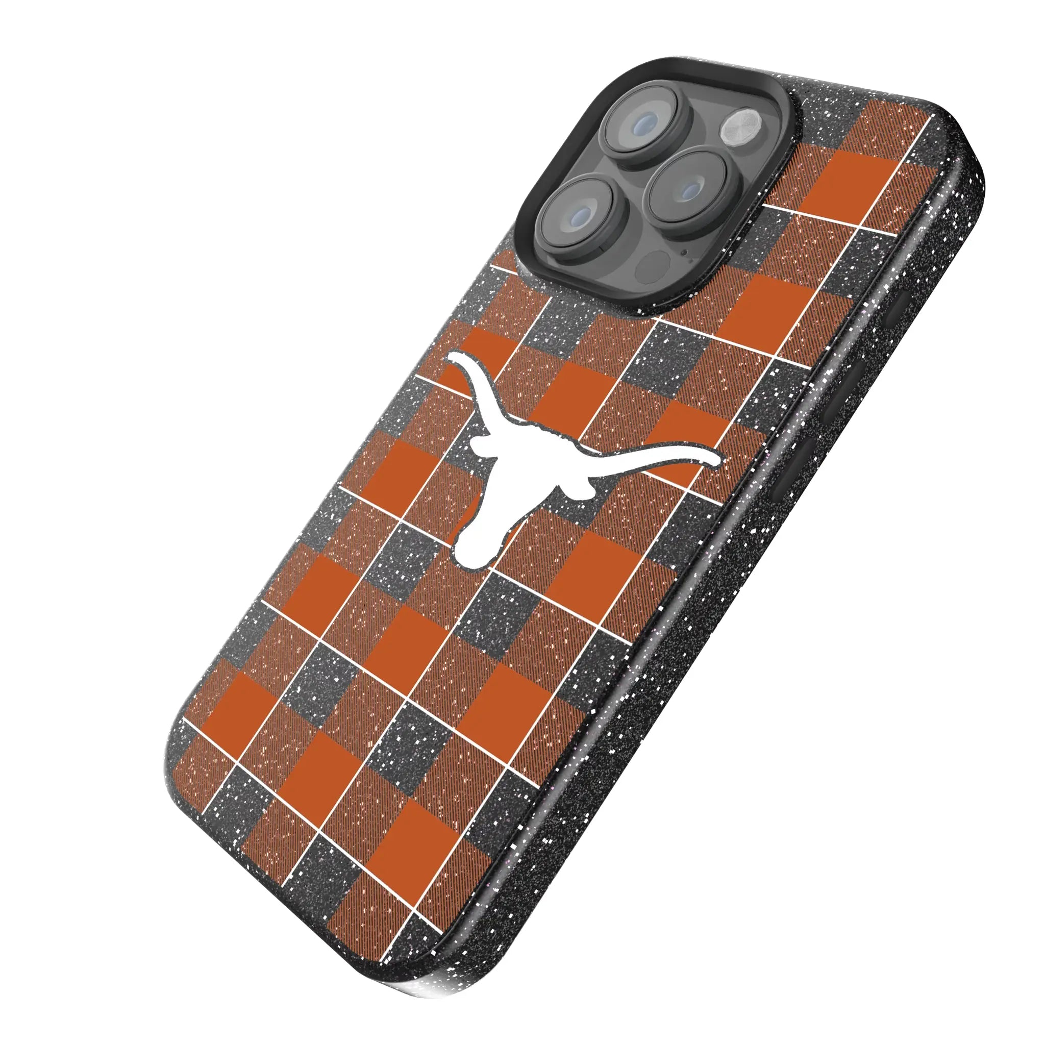 University of Texas Longhorns Plaid Bling Phone Case