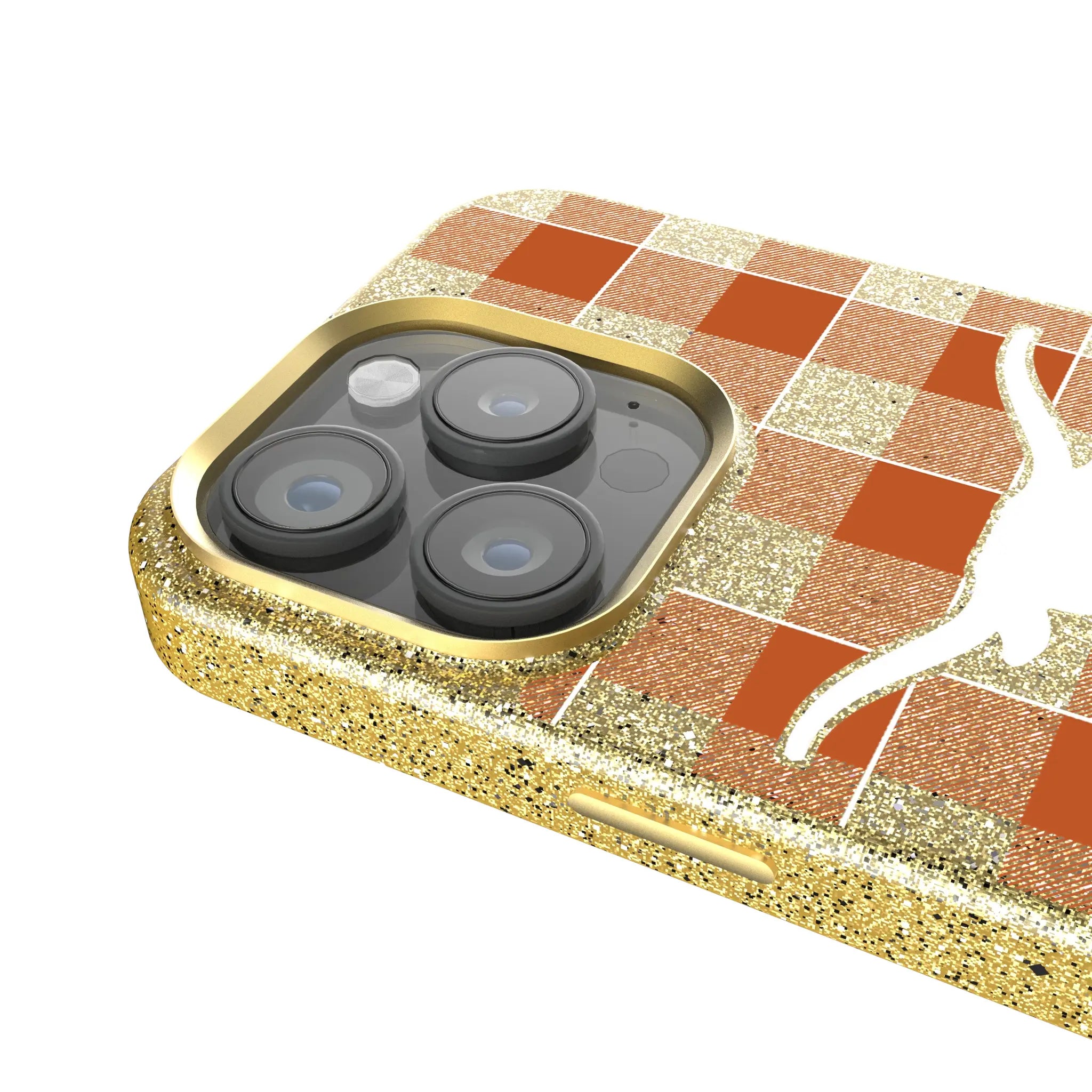 University of Texas Longhorns Plaid Bling Phone Case