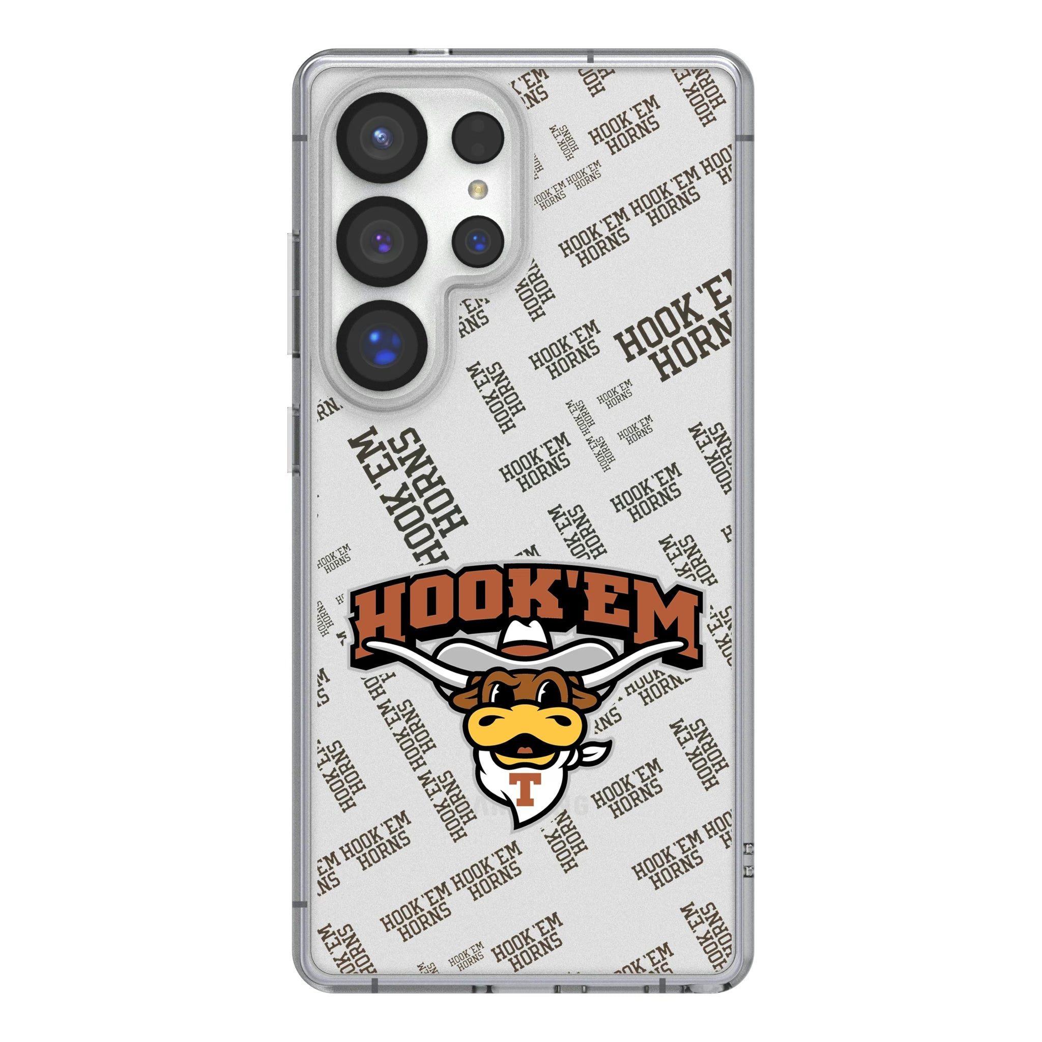 University of Texas Longhorns Quadtile Clear Phone Case for Samsung Galaxy