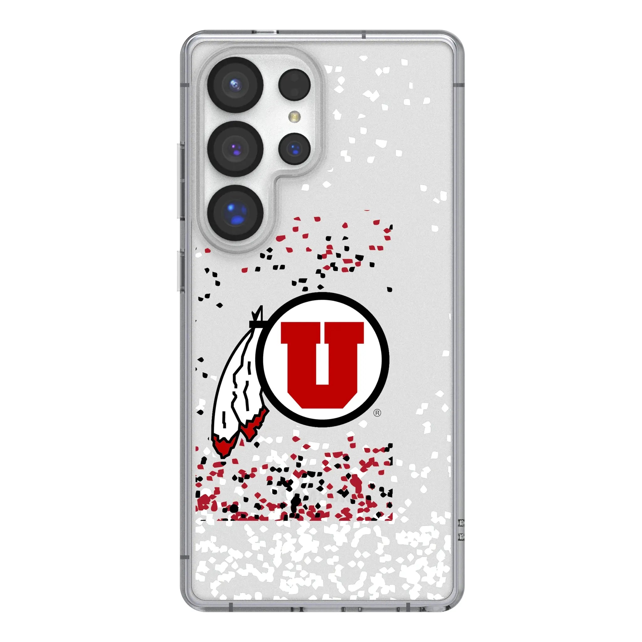 University of Utah Utes Confetti Clear Phone Case for Samsung Galaxy