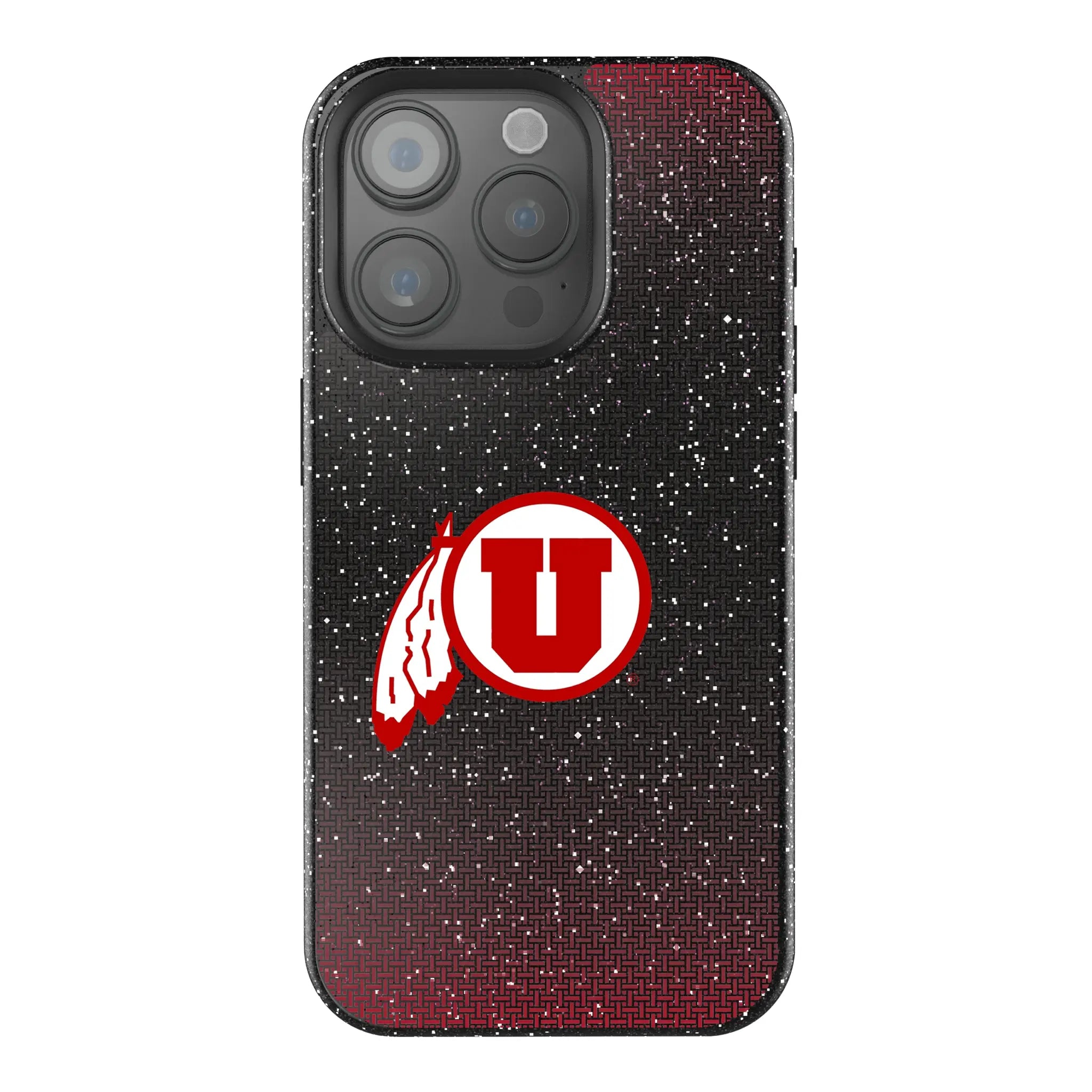 University of Utah Utes Linen Bling Phone Case for Apple iPhone